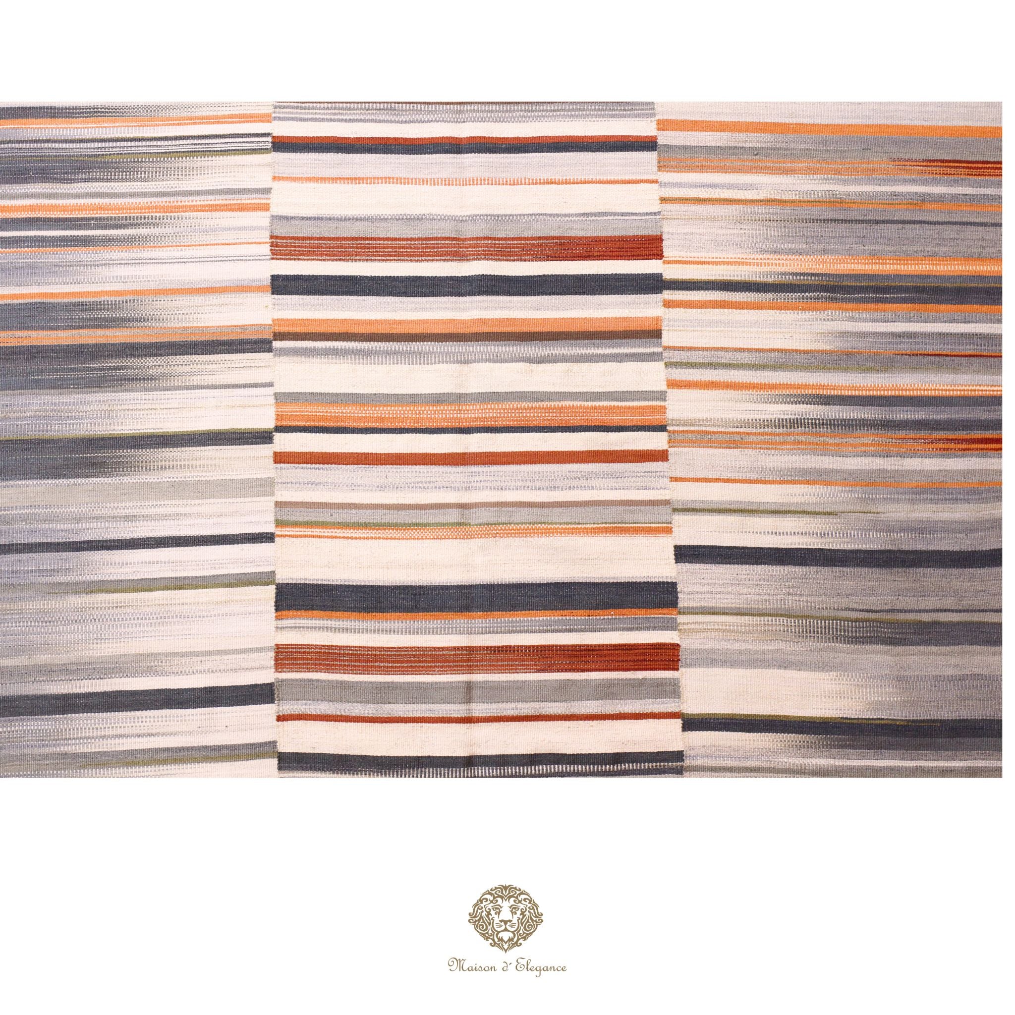 Alfombra persa Kia Sar Kilim hecha a mano de lana, colorida | Kilim de diseño Maison moderne 194 x 302 cm