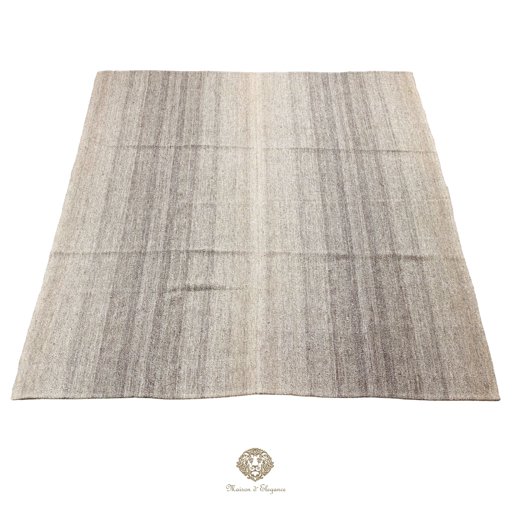 Alfombra persa Kia Sar Kilim hecha a mano de lana, blanca | Kilim de diseño Maison moderne 186x233 cm
