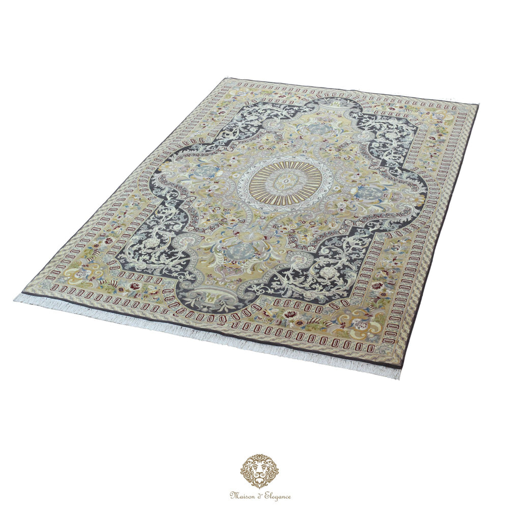 Alfombra Diseño Aubusson Floral Verde Lana Superfina | Imperio Maison Alfombra 180x263 cm