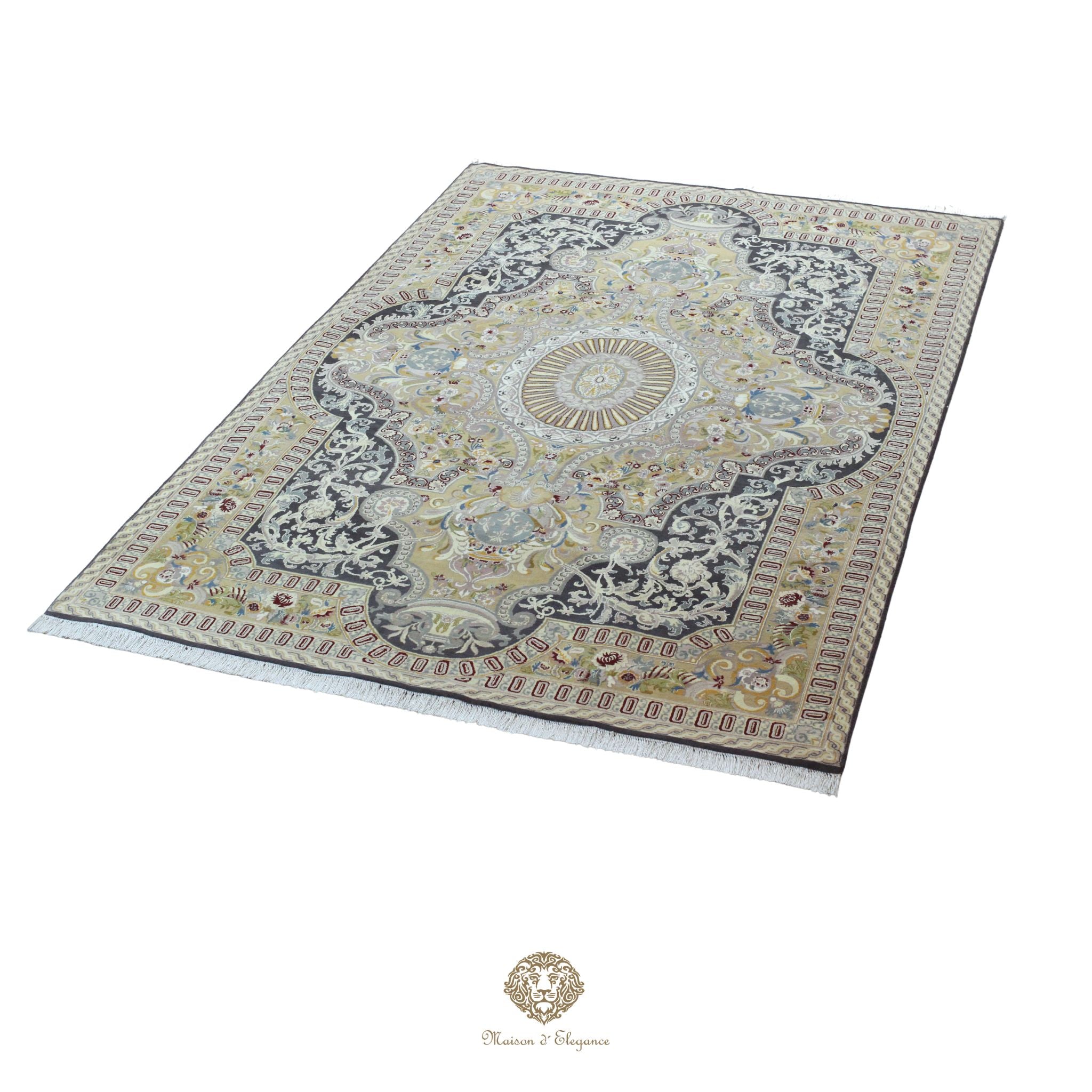 Alfombra Diseño Aubusson Floral Verde Lana Superfina | Imperio Maison Alfombra 180x263 cm