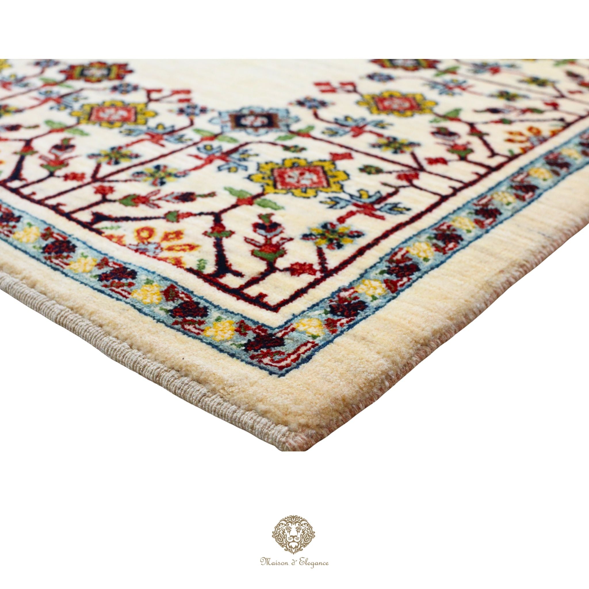 Alfombra persa de lana hecha a mano Kashkuli Nomadic | Diseño Cypress 150 x 191 cm