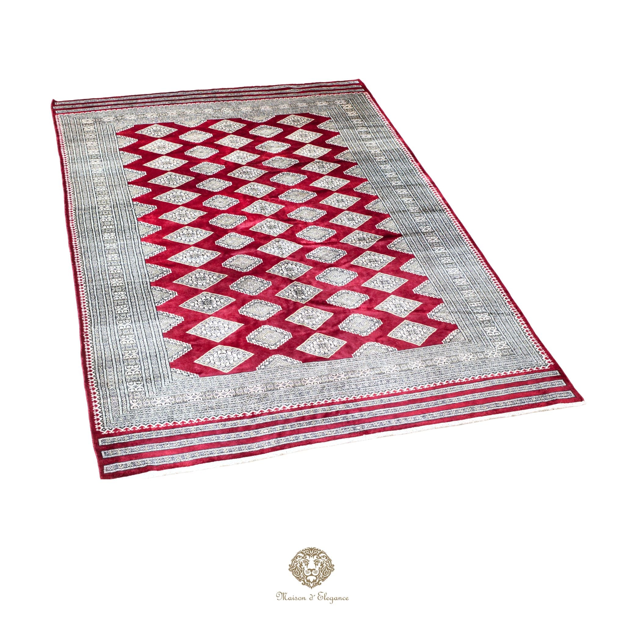 Alfombra de lana Jaldar Bukhara de colores intensos con diseño geométrico | Tradicional 203x312 cm