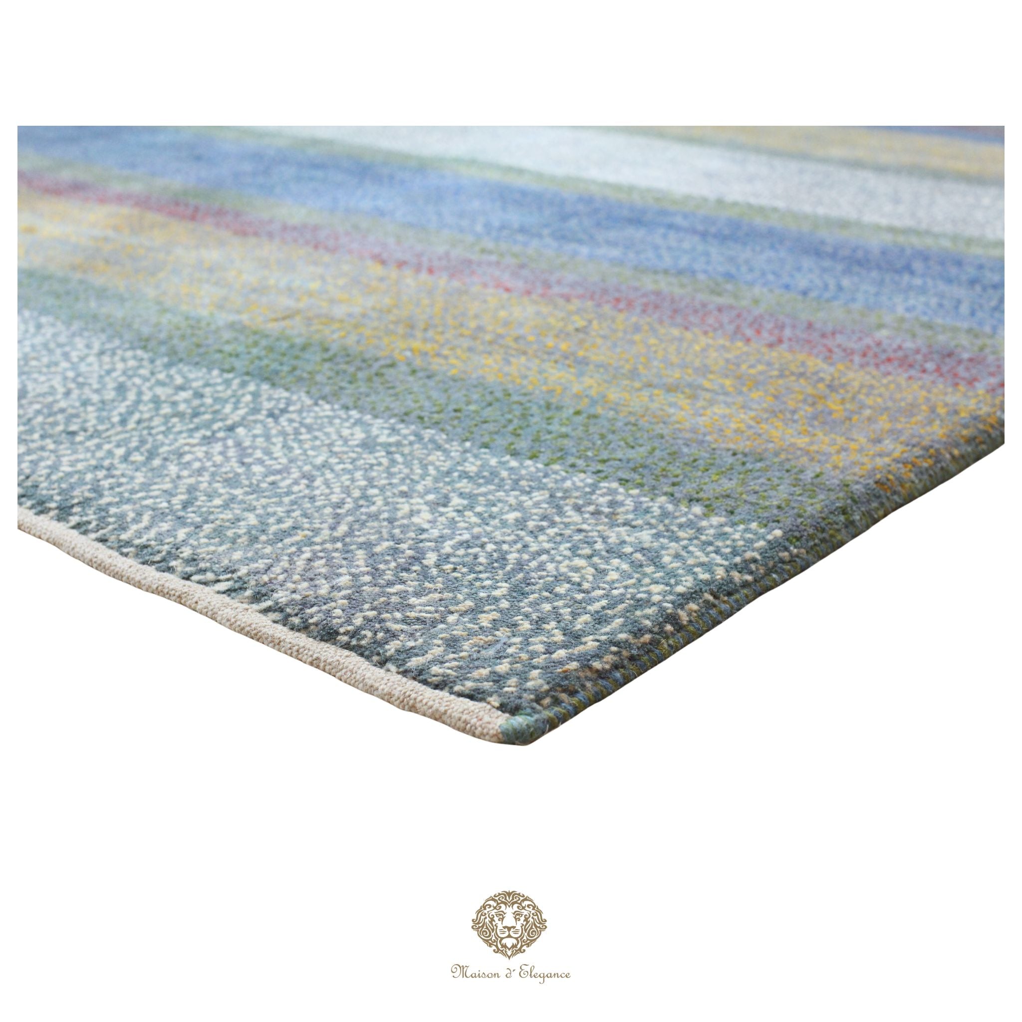 Alfombra persa Kashkuli colorida | Gabbeh de lana hecha a mano 197 x 201 cm