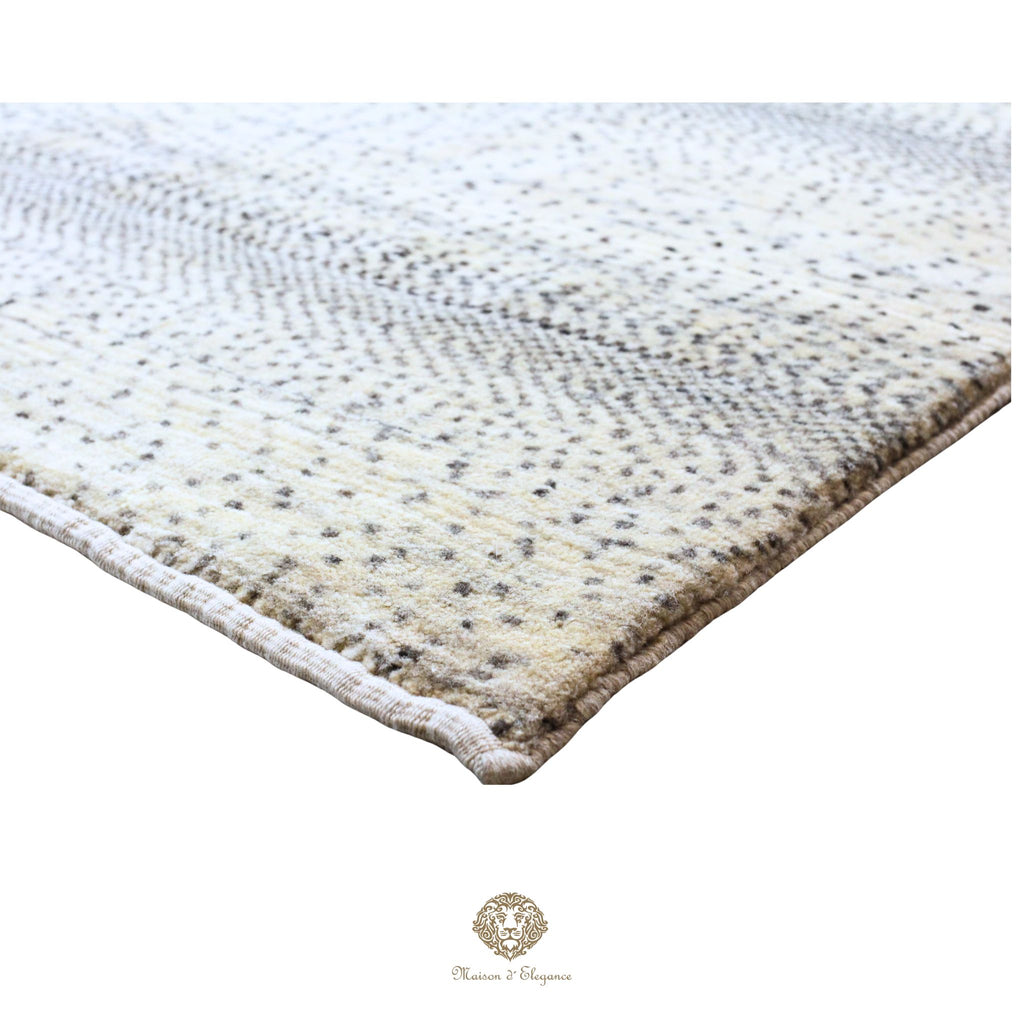 Alfombra persa Kashkuli blanca tribal | Gabbeh de lana hecha a mano 185 x 199 cm