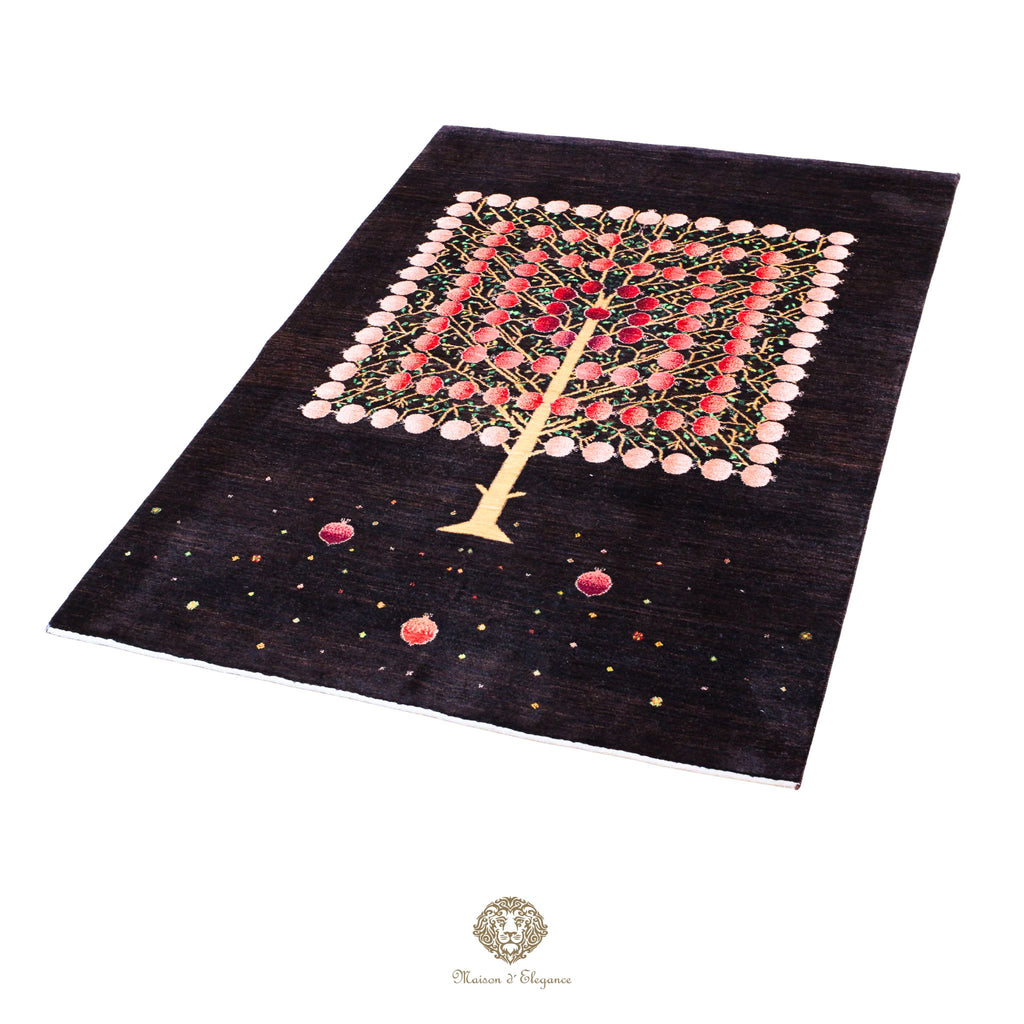 Alfombra persa Trible Fine Kashkuli con tintes naturales | Loribaft de lana hecha a mano 169 x 246 cm