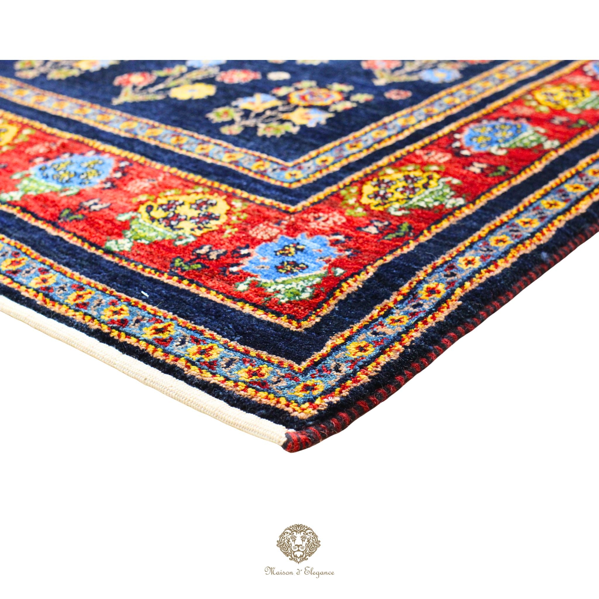 Alfombra persa Trible Fine Kashkuli con tintes naturales | Gabbeh de lana hecha a mano 164 x 238 cm
