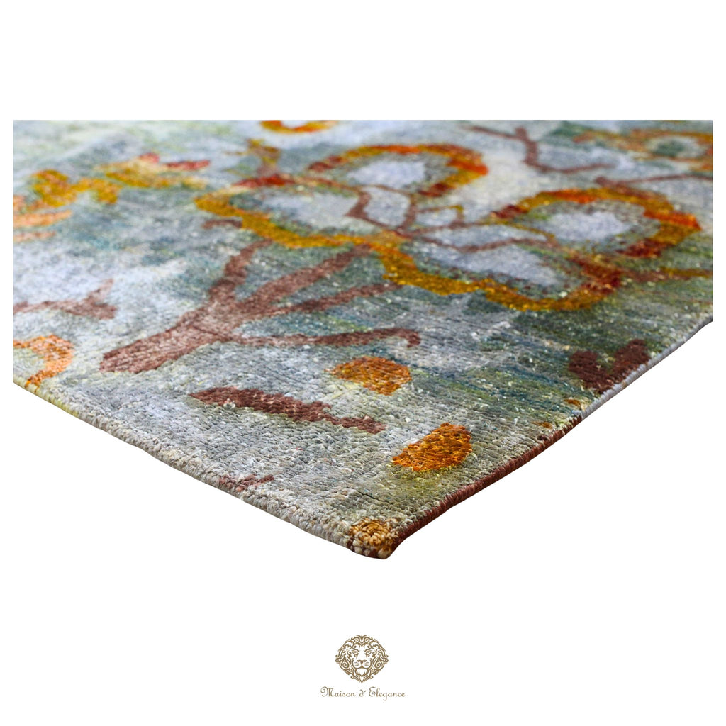 Alfombra persa moderna Kashkuli con tintes naturales | Seda hecha a mano 153 x 232 cm