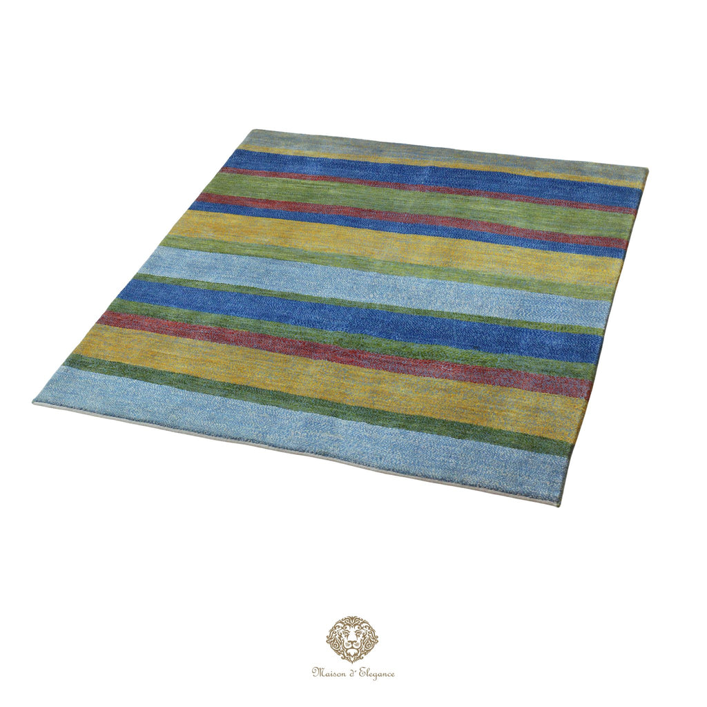 Alfombra persa Kashkuli colorida | Gabbeh de lana hecha a mano 191 x 204 cm