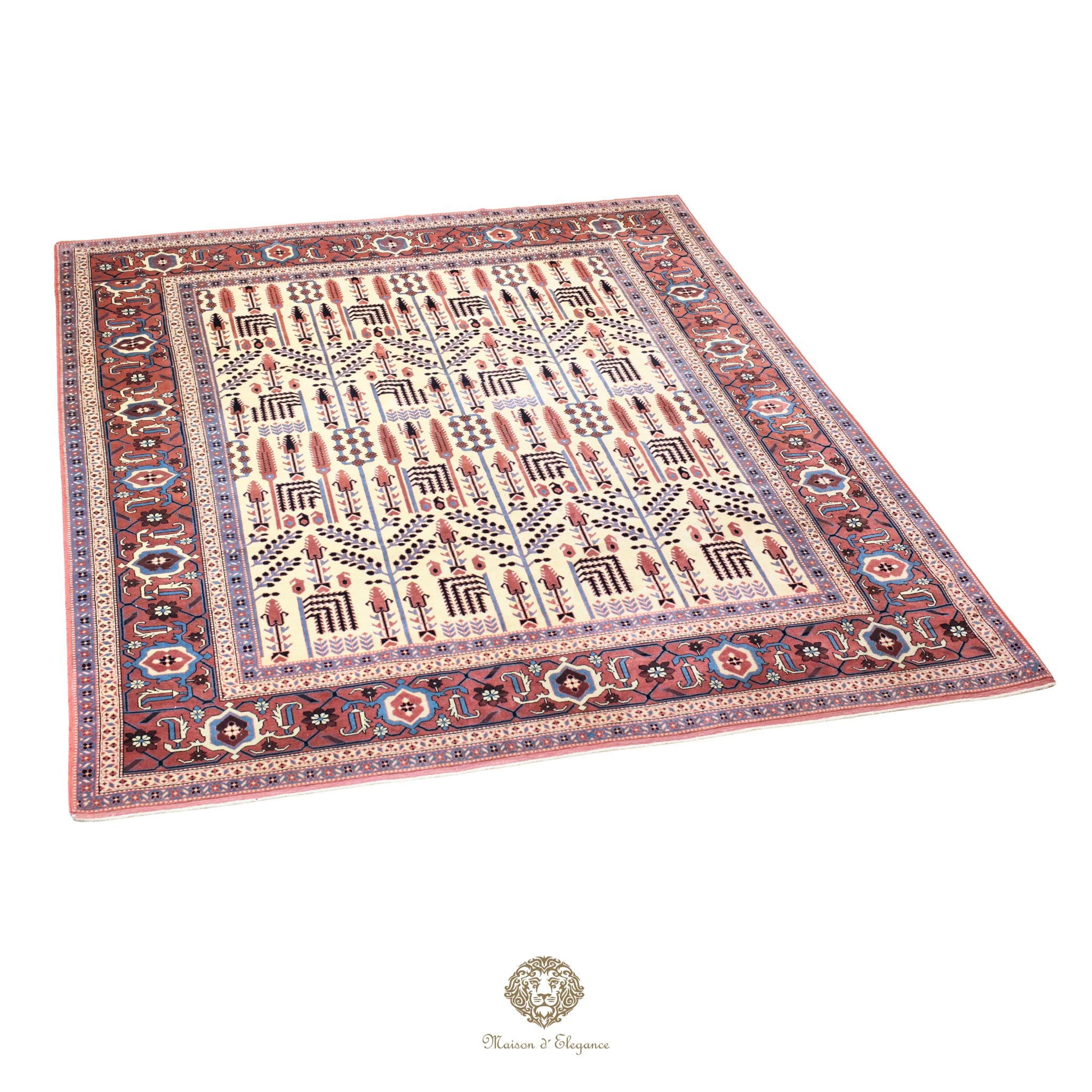 Alfombra de lana superfina con diseño floral Heriz estilo ivory | Alfombra Empire Maison 252x308 cm