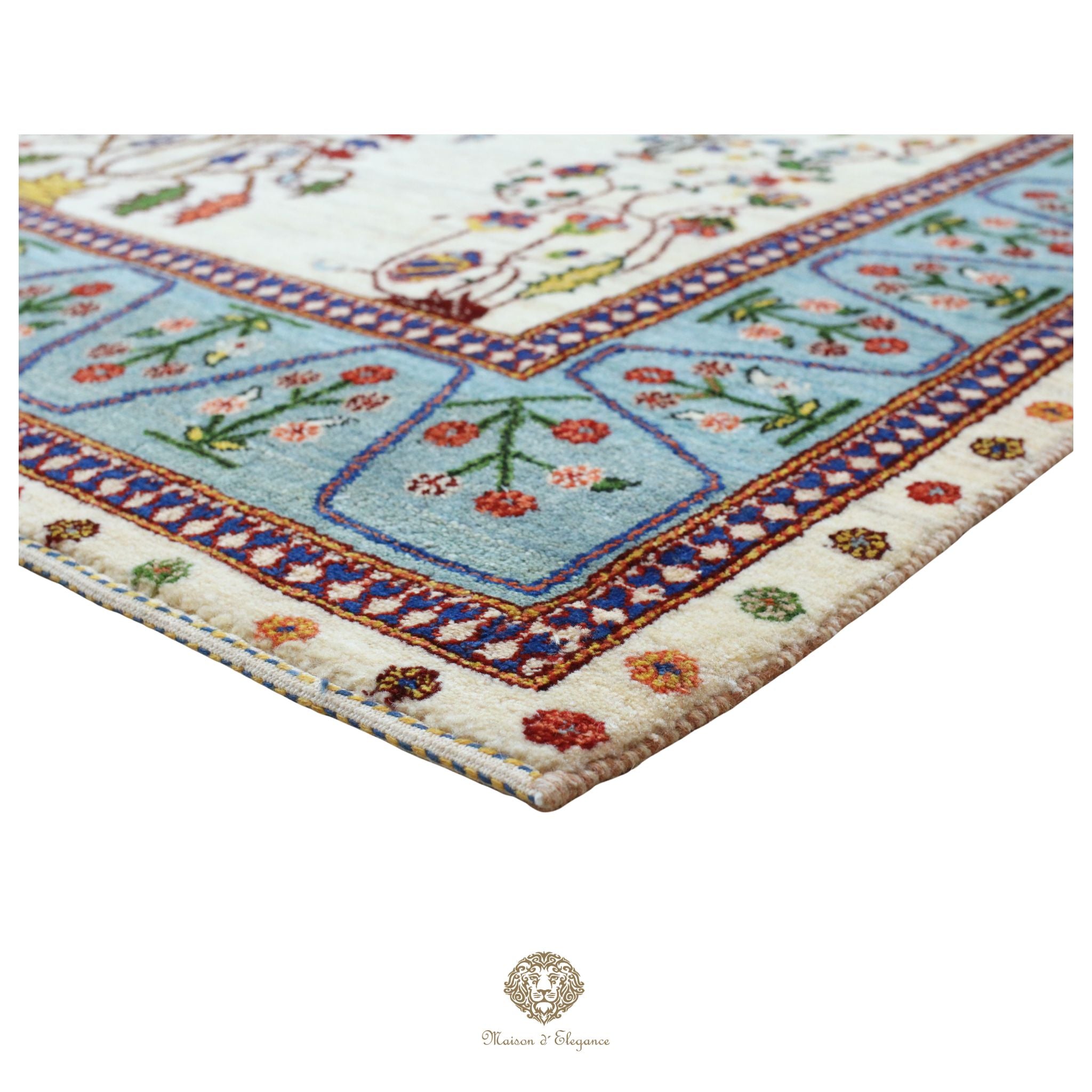 Alfombra persa Trible Fine Kashkuli con tintes naturales | Loribaft de lana hecha a mano 166 x 242 cm