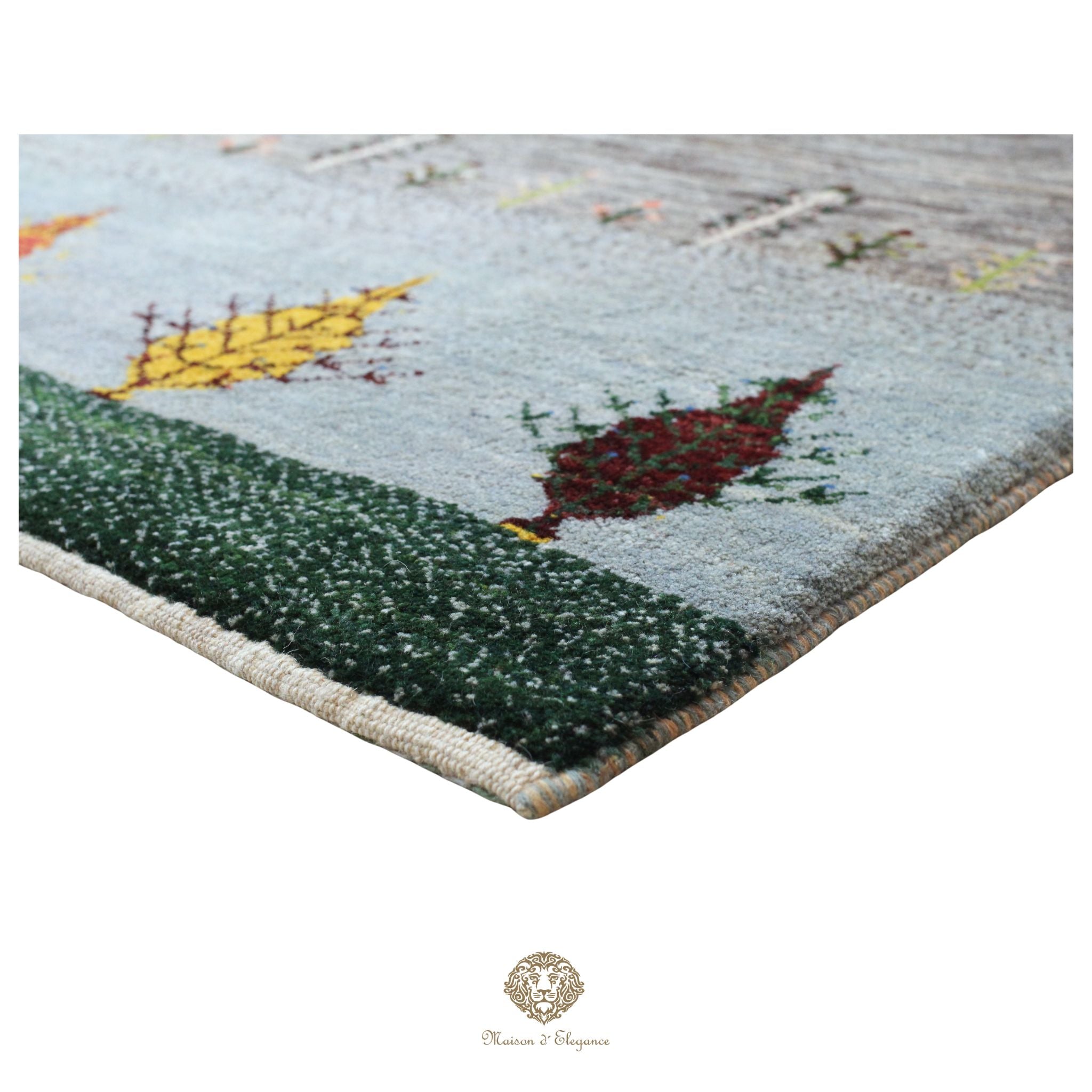 Alfombra persa Kashkuli colorido tribal naturale color | Gabbeh de lana hecha a mano 203x205 cm