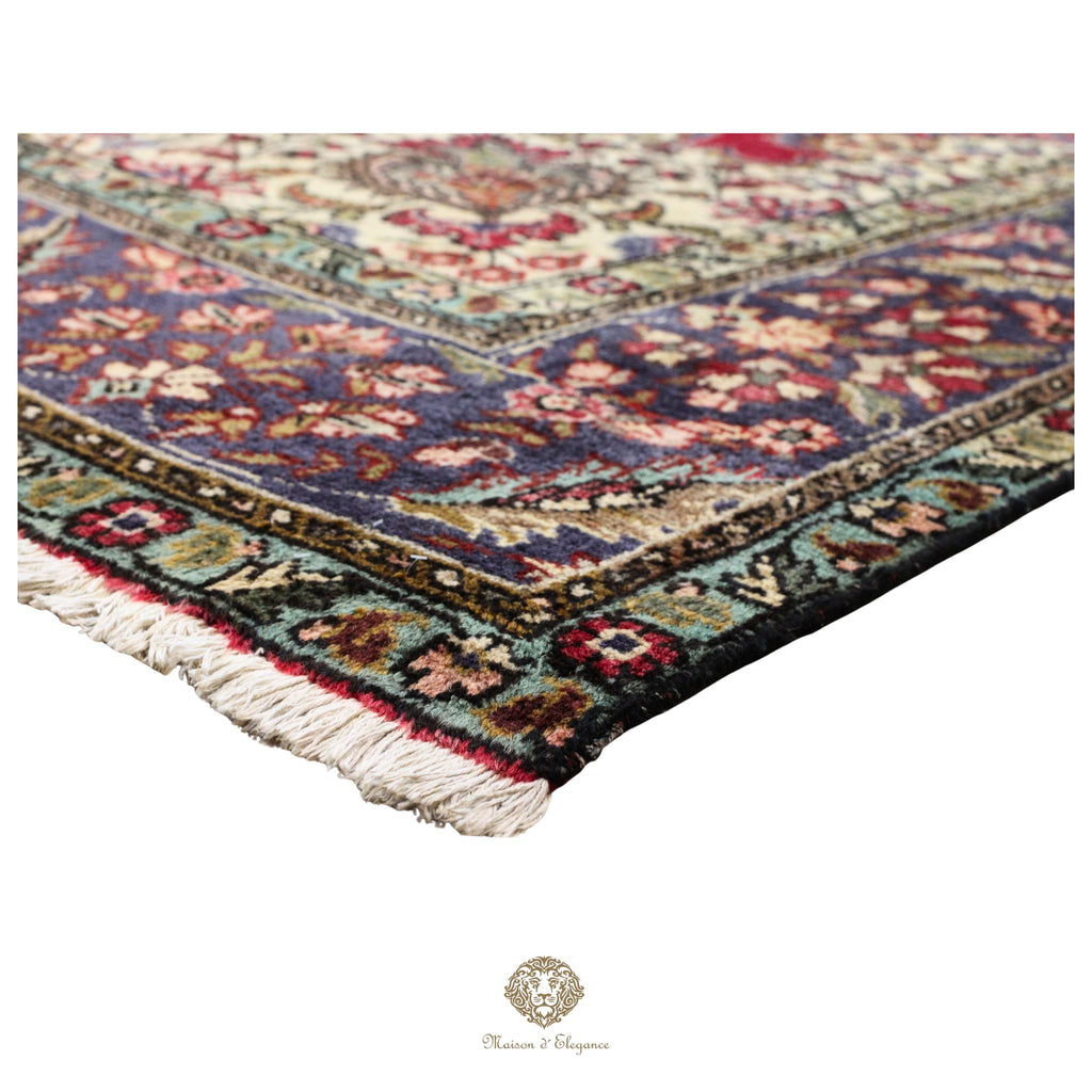 Alfombra persa clásica de lana Tabriz teñida naturalmente | Diseño de medallón hecho a mano 295 x 405 cm
