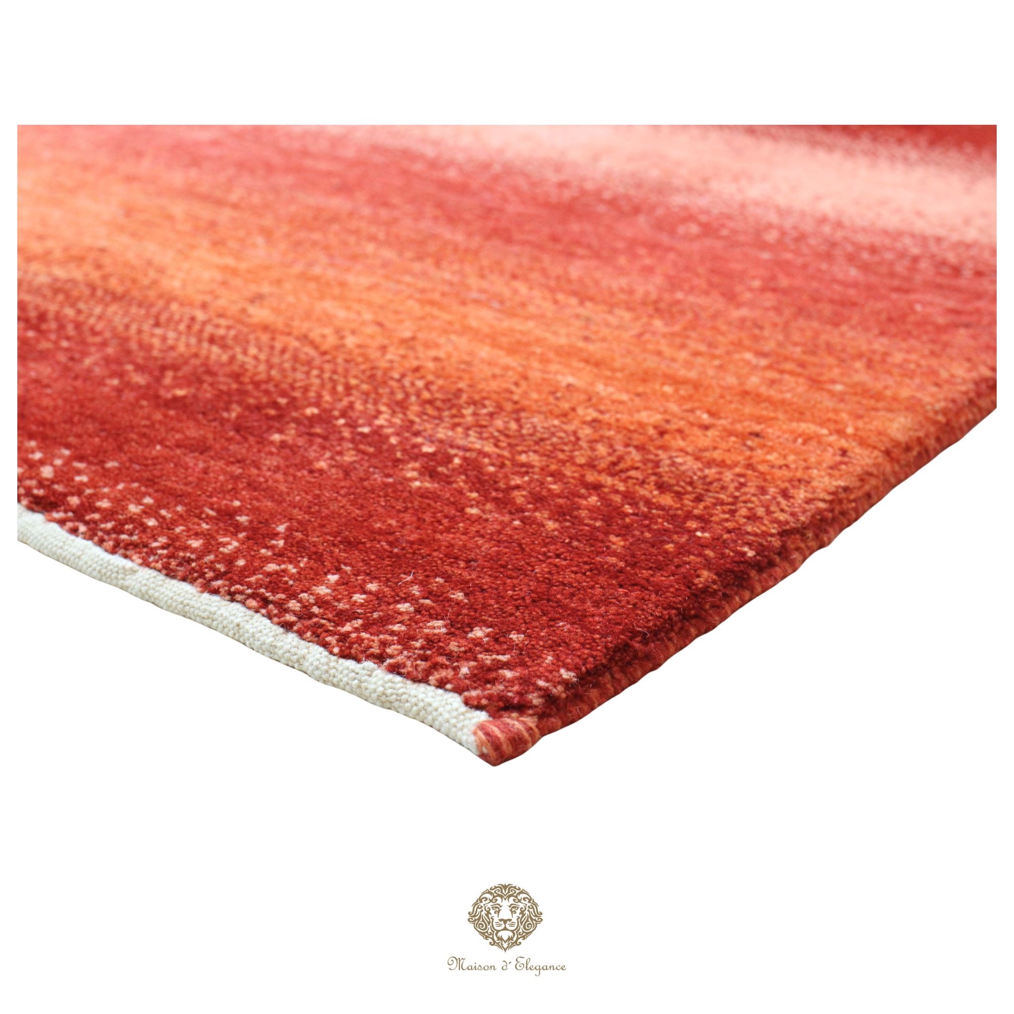 Alfombra persa Kashkuli rojo tribal naturale color | Gabbeh de lana hecha a mano 129 x 180 cm