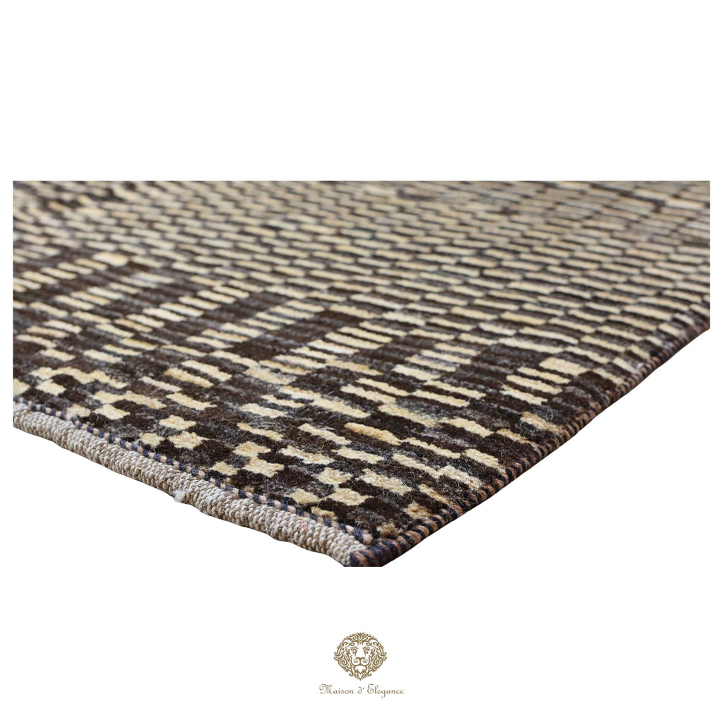 Alfombra persa Kashkuli naturale color tribal | Gabbeh de lana hecha a mano 111 x 183 cm