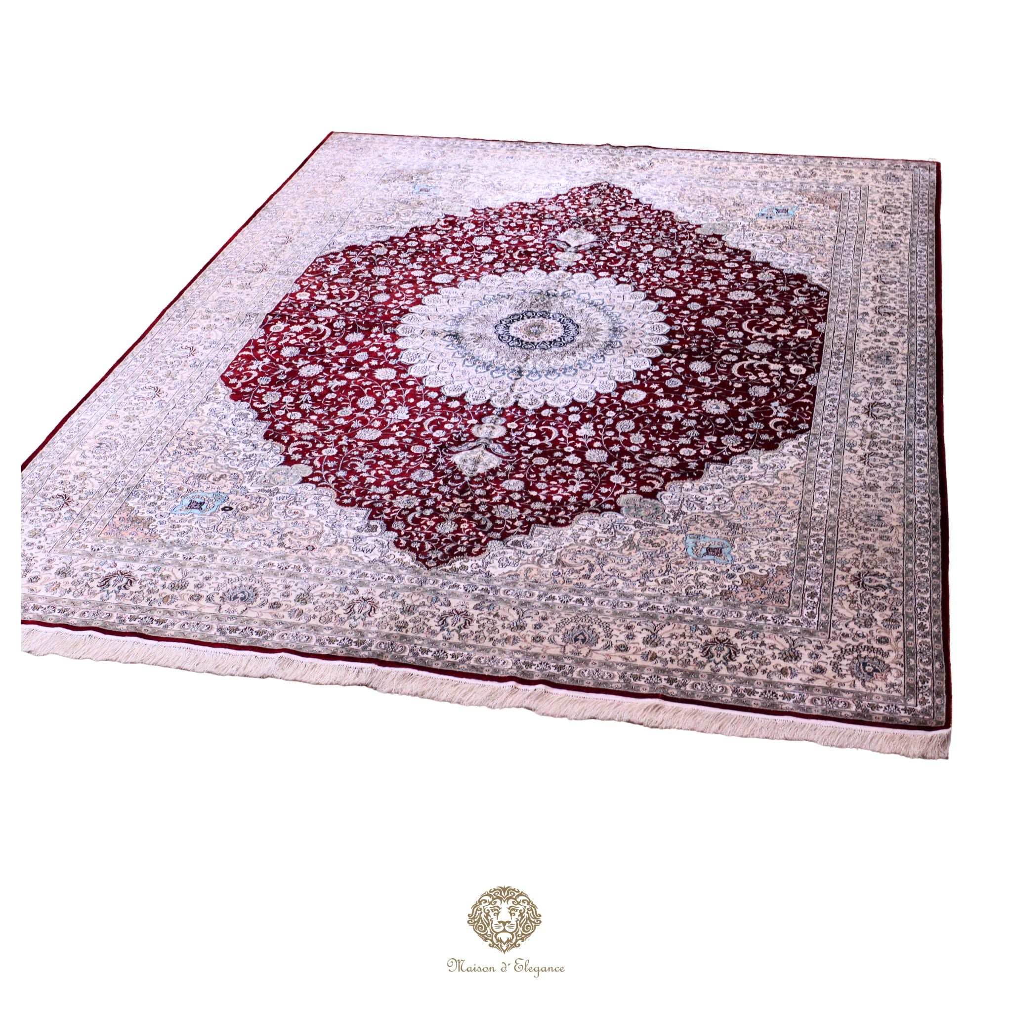 Alfombra china de seda de alta gama, exclusiva, hecha a mano | obra maestra, 314 x 443 cm