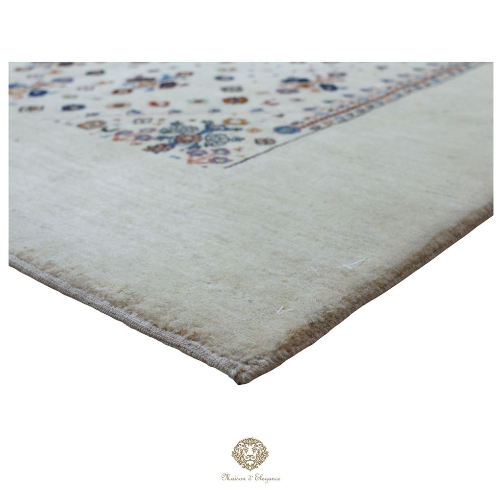 Alfombra persa Trible Fine Kashkuli con tintes naturales | Gabbeh de lana hecha a mano 141 x 200 cm