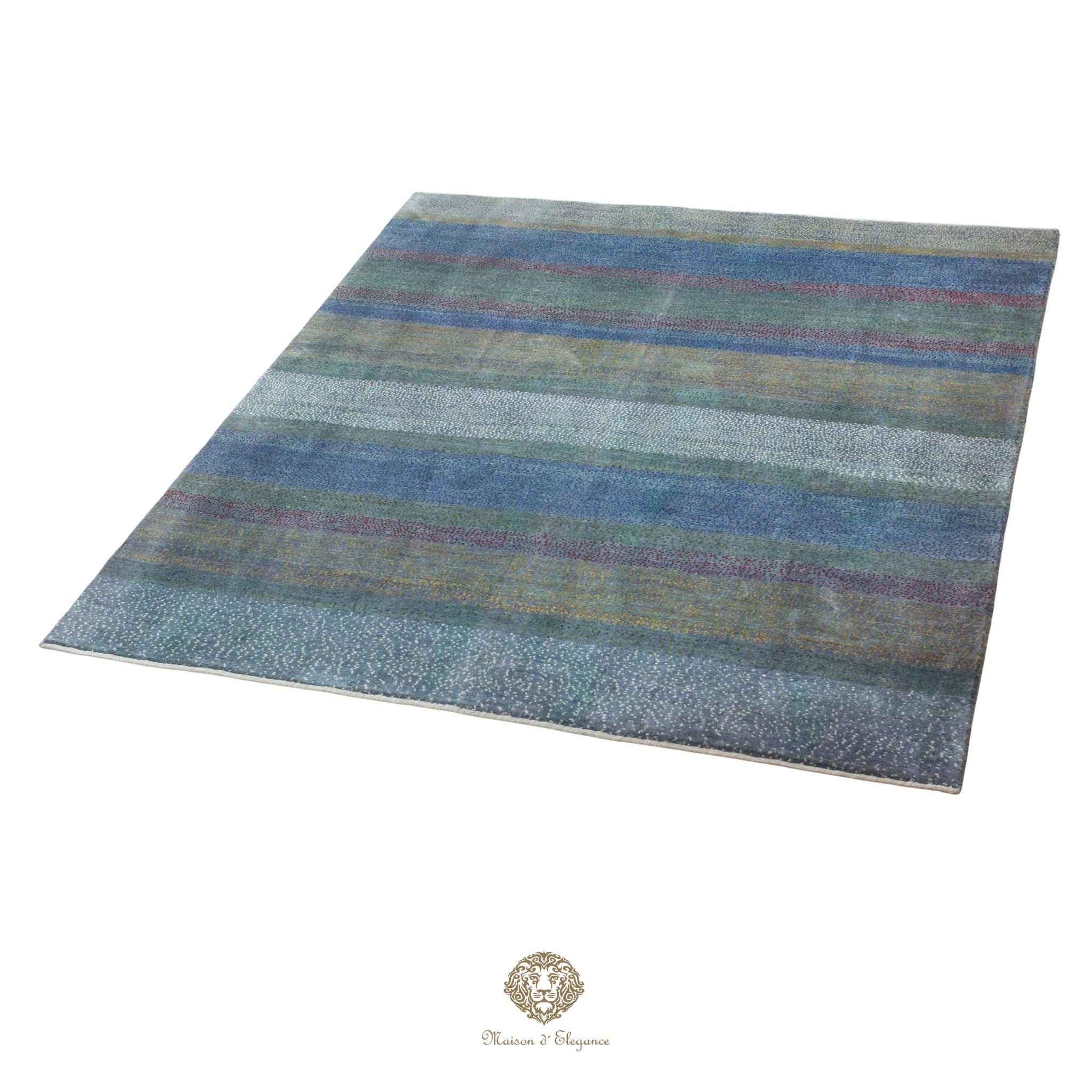 Alfombra persa Kashkuli colorida | Gabbeh de lana hecha a mano 203 x 219 cm