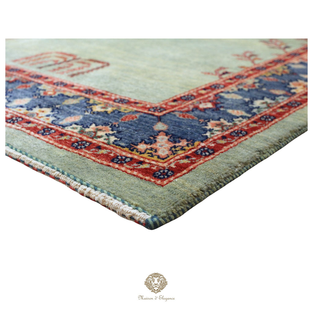 Alfombra persa Trible Fine Kashkuli con tintes naturales | Loribaft de lana hecha a mano 156 x 208 cm