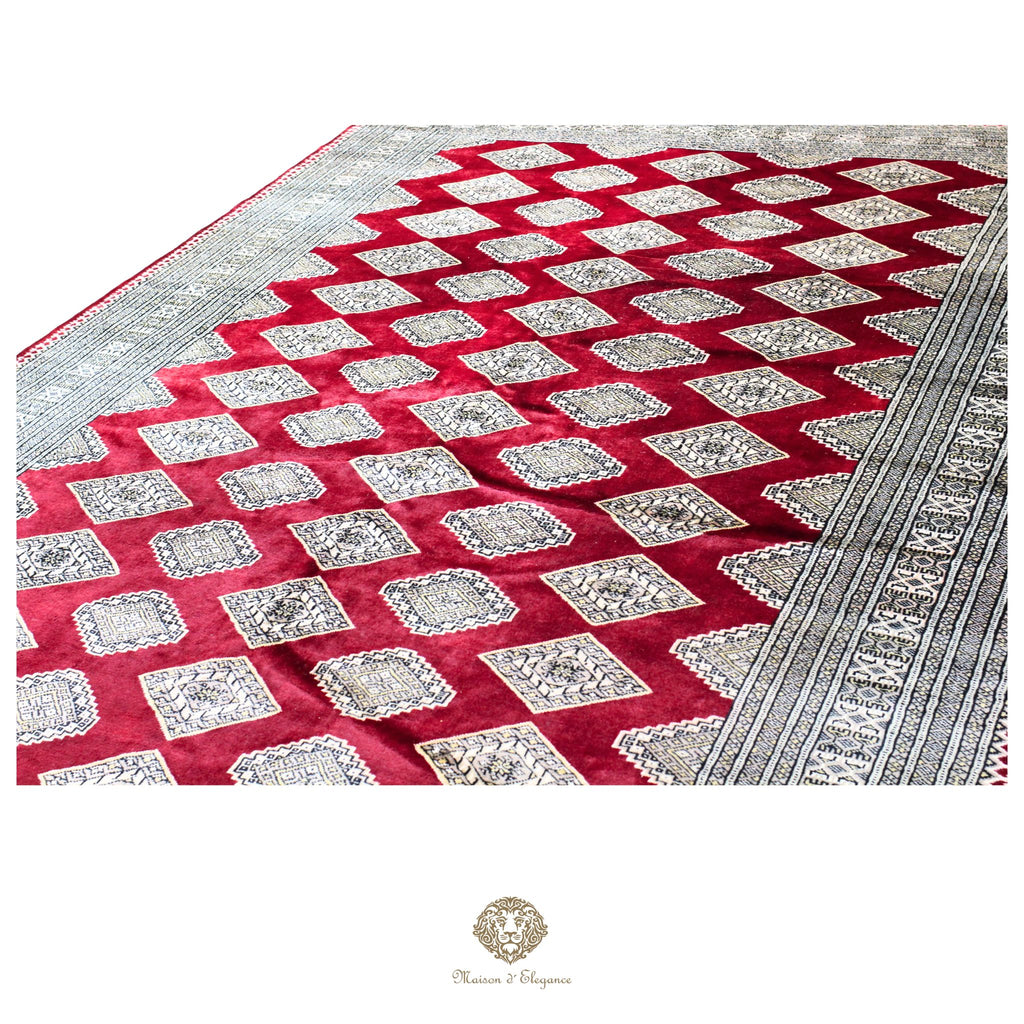 Alfombra de lana Jaldar Bukhara de colores intensos con diseño geométrico | Tradicional 203x312 cm