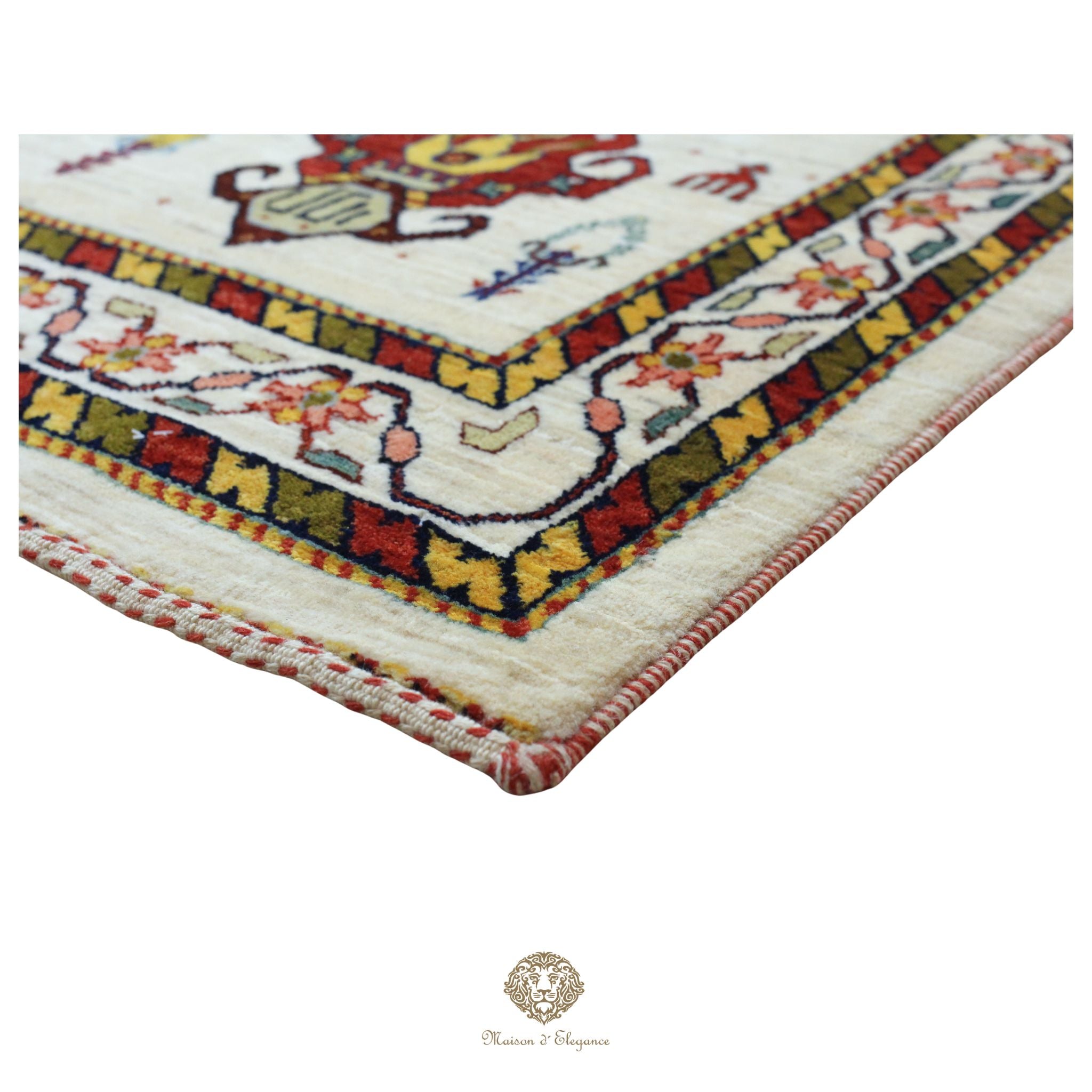 Alfombra persa Trible Fine Kashkuli con tintes naturales | Gabbeh de lana hecha a mano 147 x 212 cm