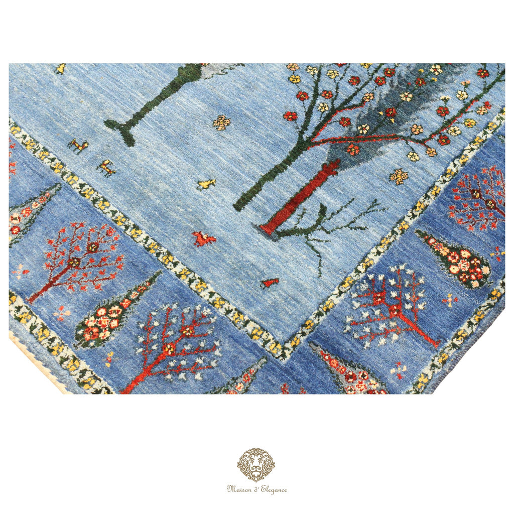 Alfombra persa Trible Fine Kashkuli con tintes naturales | Loribaft de lana hecha a mano 165 x 263 cm