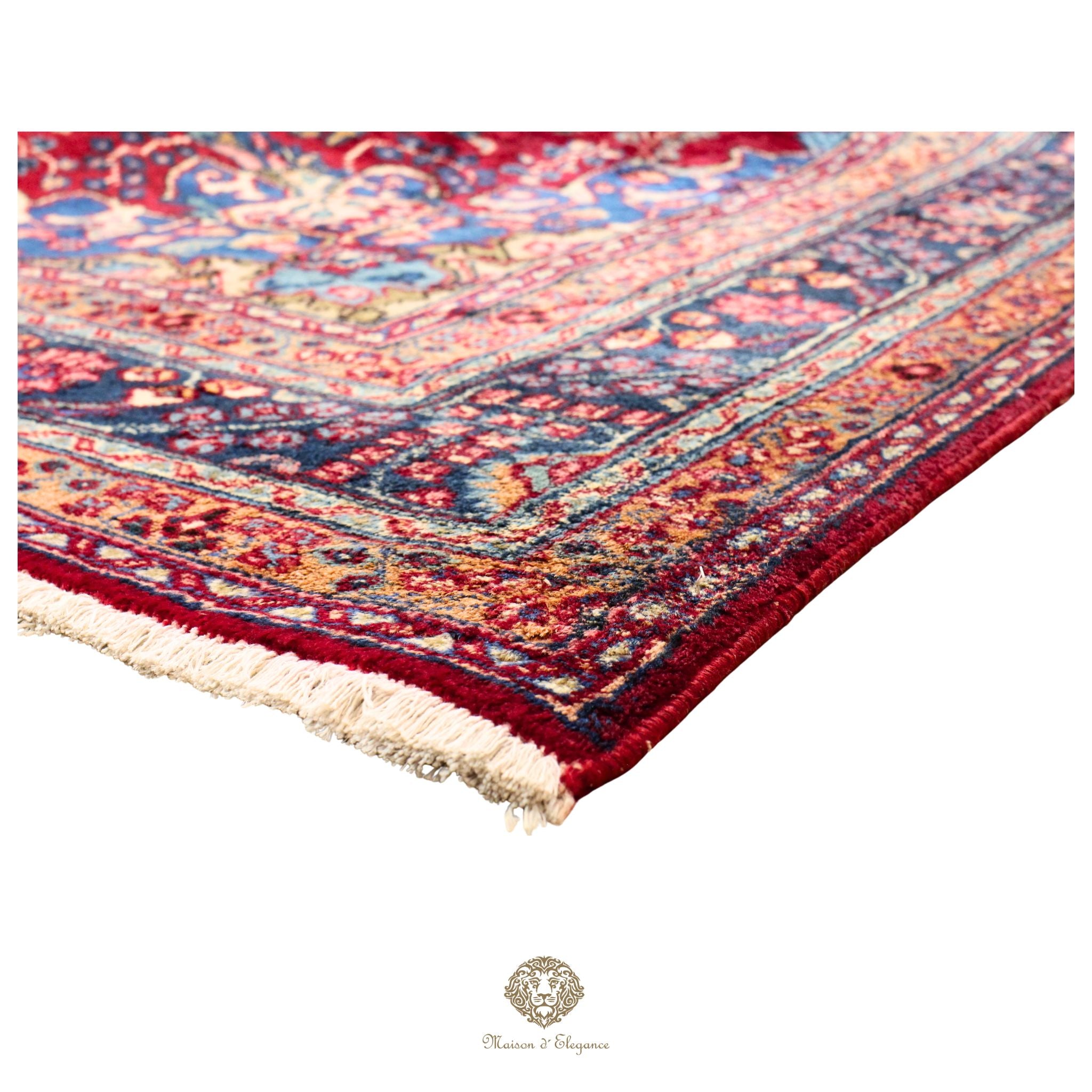 Alfombra Persa Mashhad Lana | Floral Medallón Design  Rojo 244 x 347 cm
