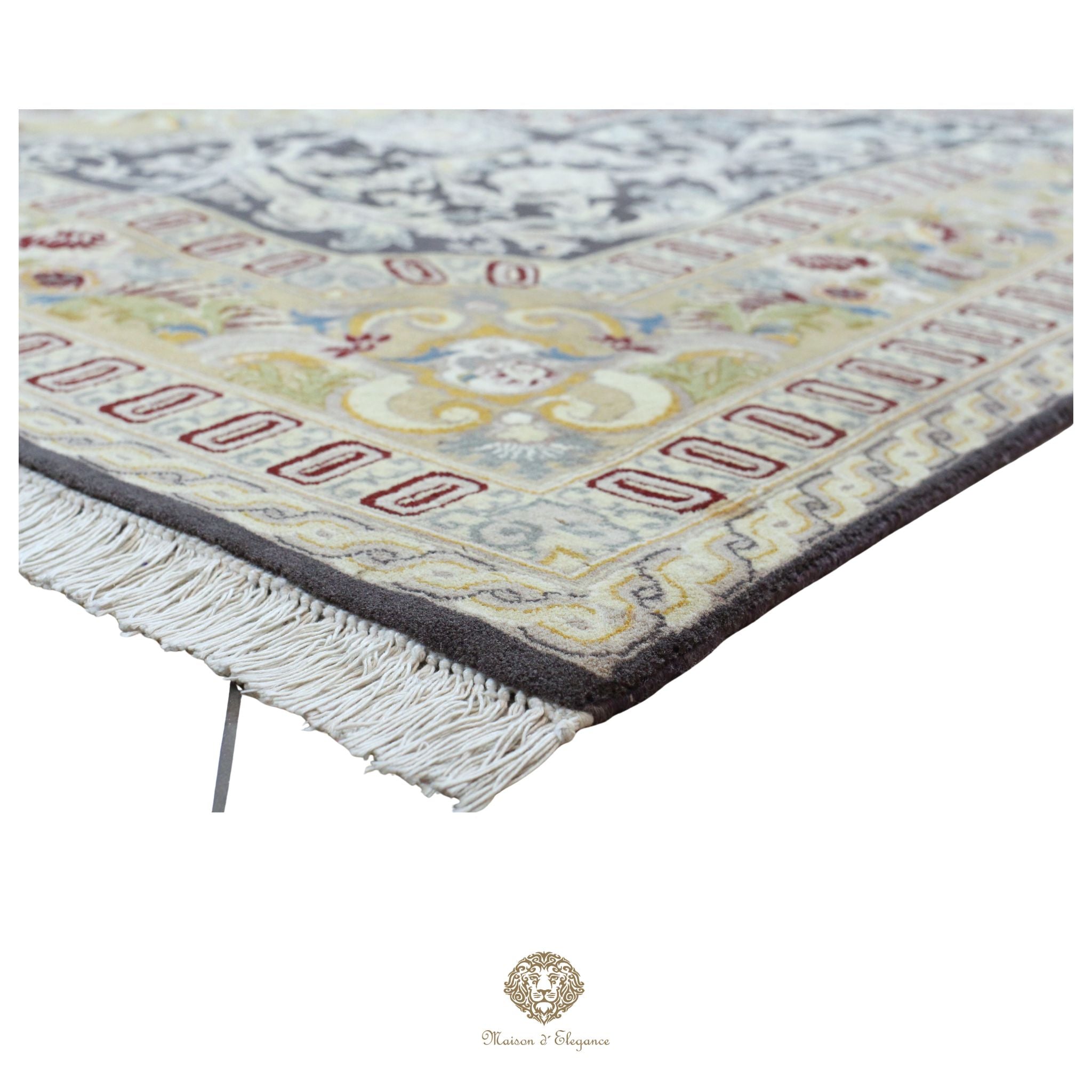 Alfombra Diseño Aubusson Floral Verde Lana Superfina | Imperio Maison Alfombra 180x263 cm
