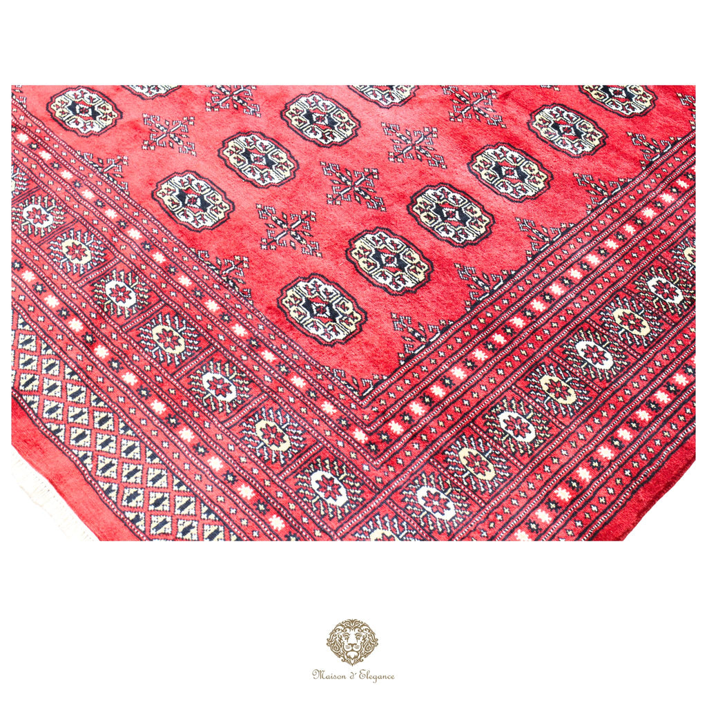 Alfombra de lana Jaldar Bukhara de colores intensos con diseño geométrico | Tradicional 246x314 cm