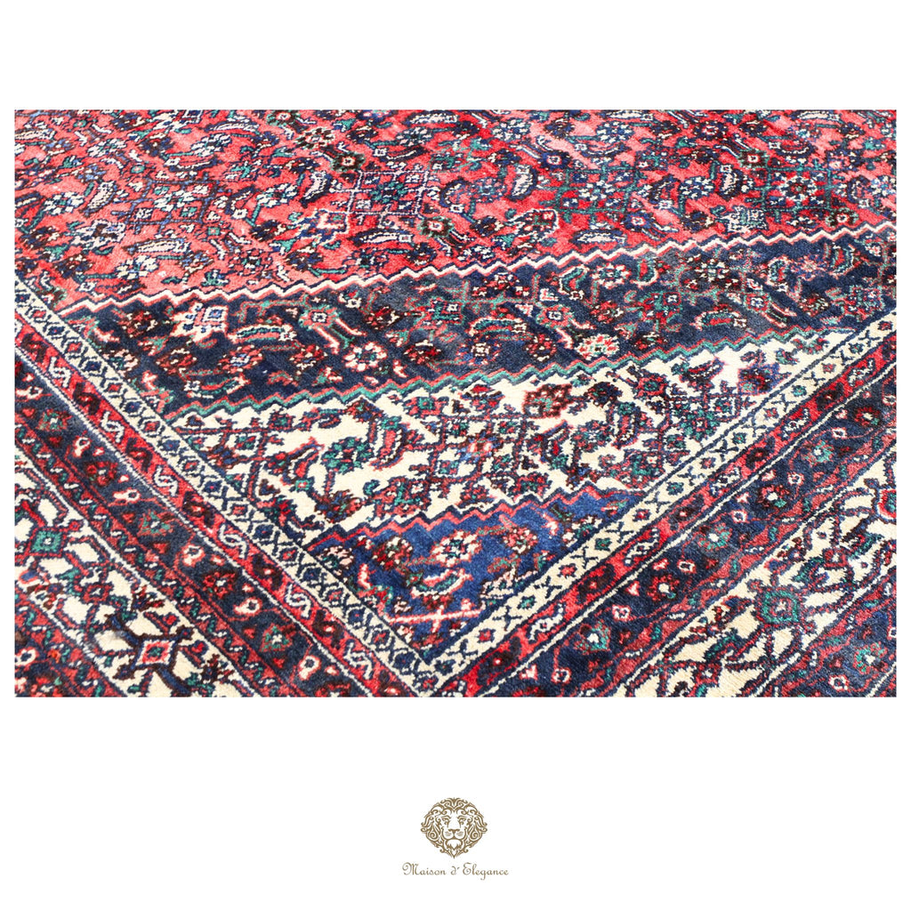 Alfombra Hamedan Lana Centro Geométrico Persa Tradicional | diseño de medallón hecho a mano 322 x 395 cm