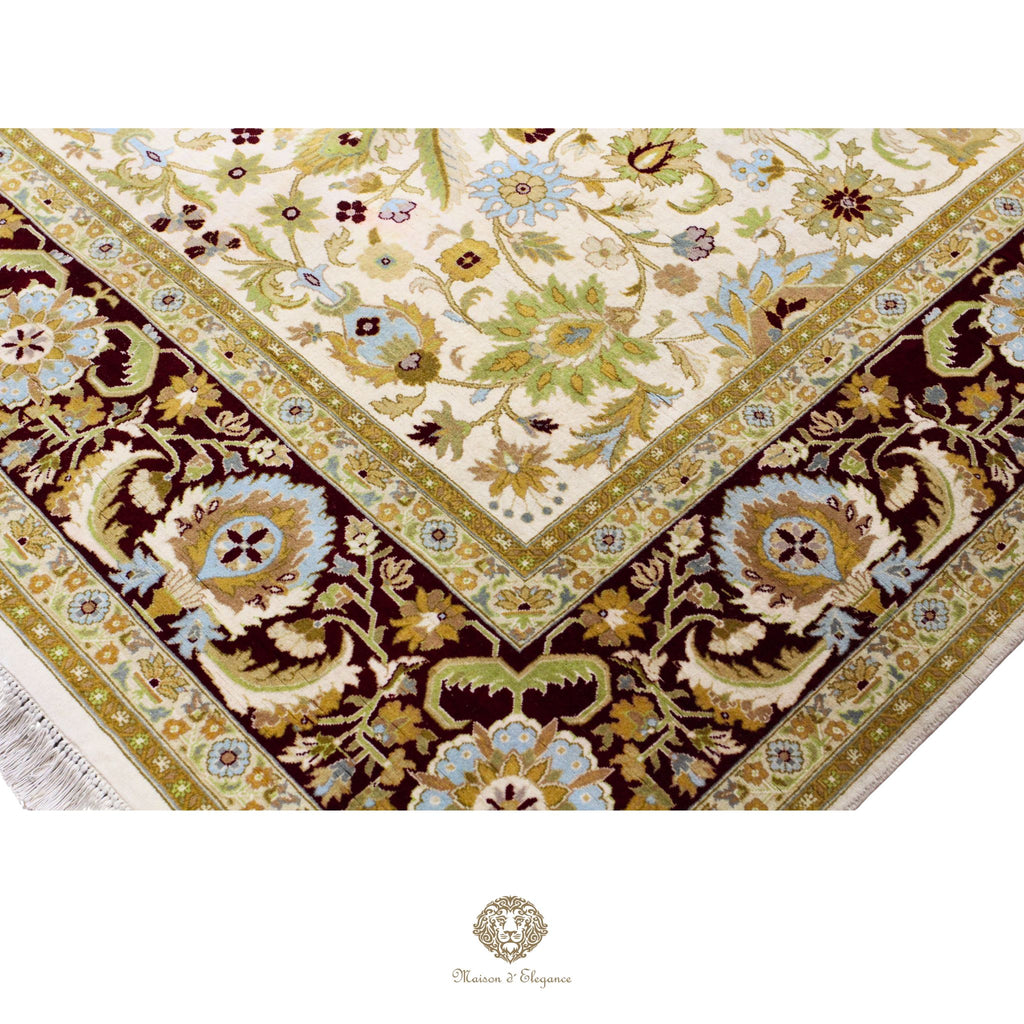 Alfombra Diseño Aubusson Floral Verde Lana Superfina | Imperio Maison Alfombra 184 x 291 cm