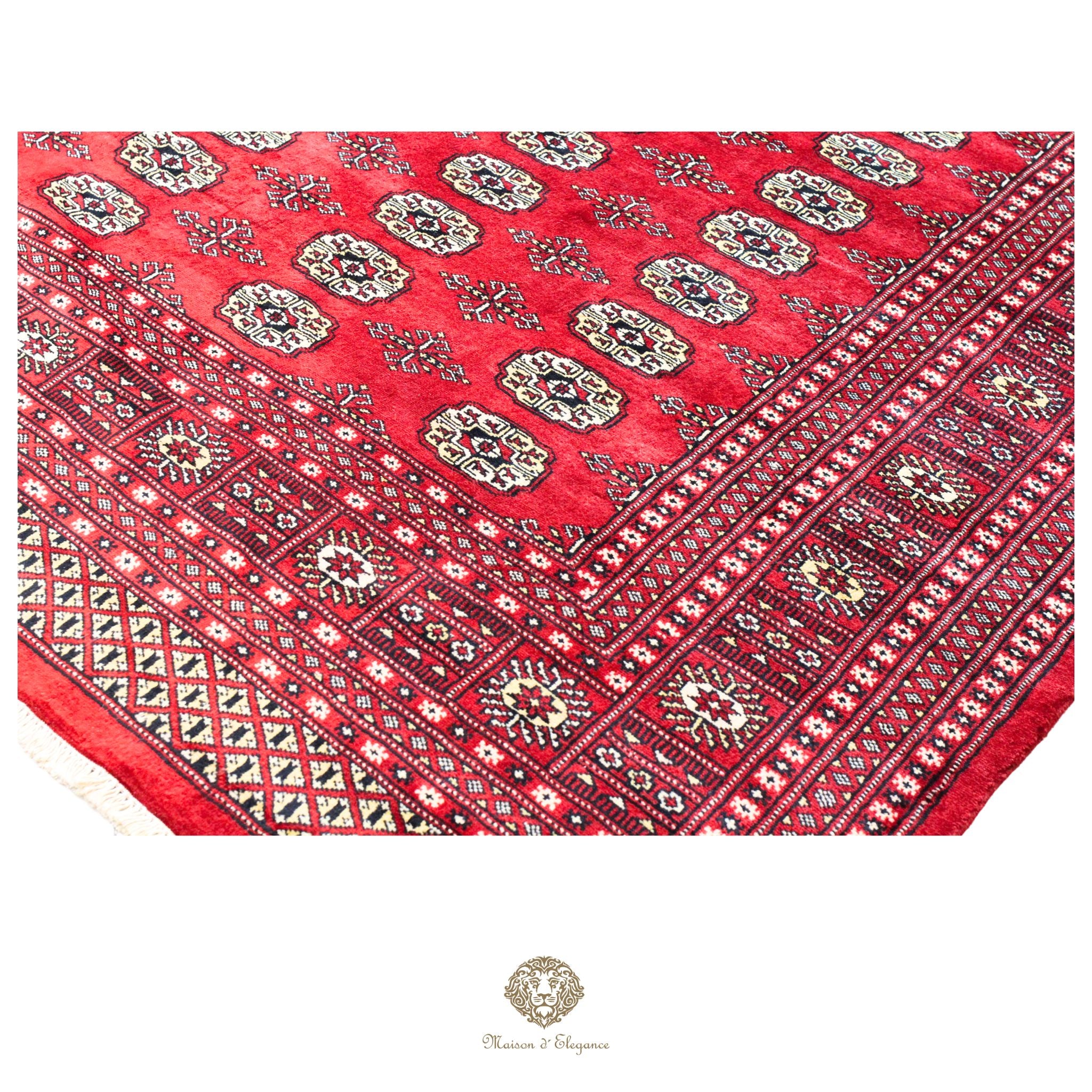 Alfombra de lana Jaldar Bukhara de colores intensos con diseño geométrico | Tradicional 277x370 cm