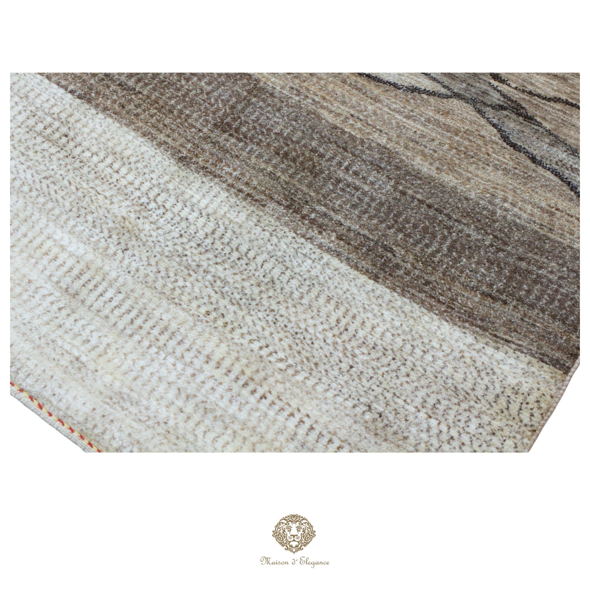 Alfombra persa Trible Fine Kashkuli con tintes naturales | Gabbeh de lana hecha a mano 196 x 122 cm