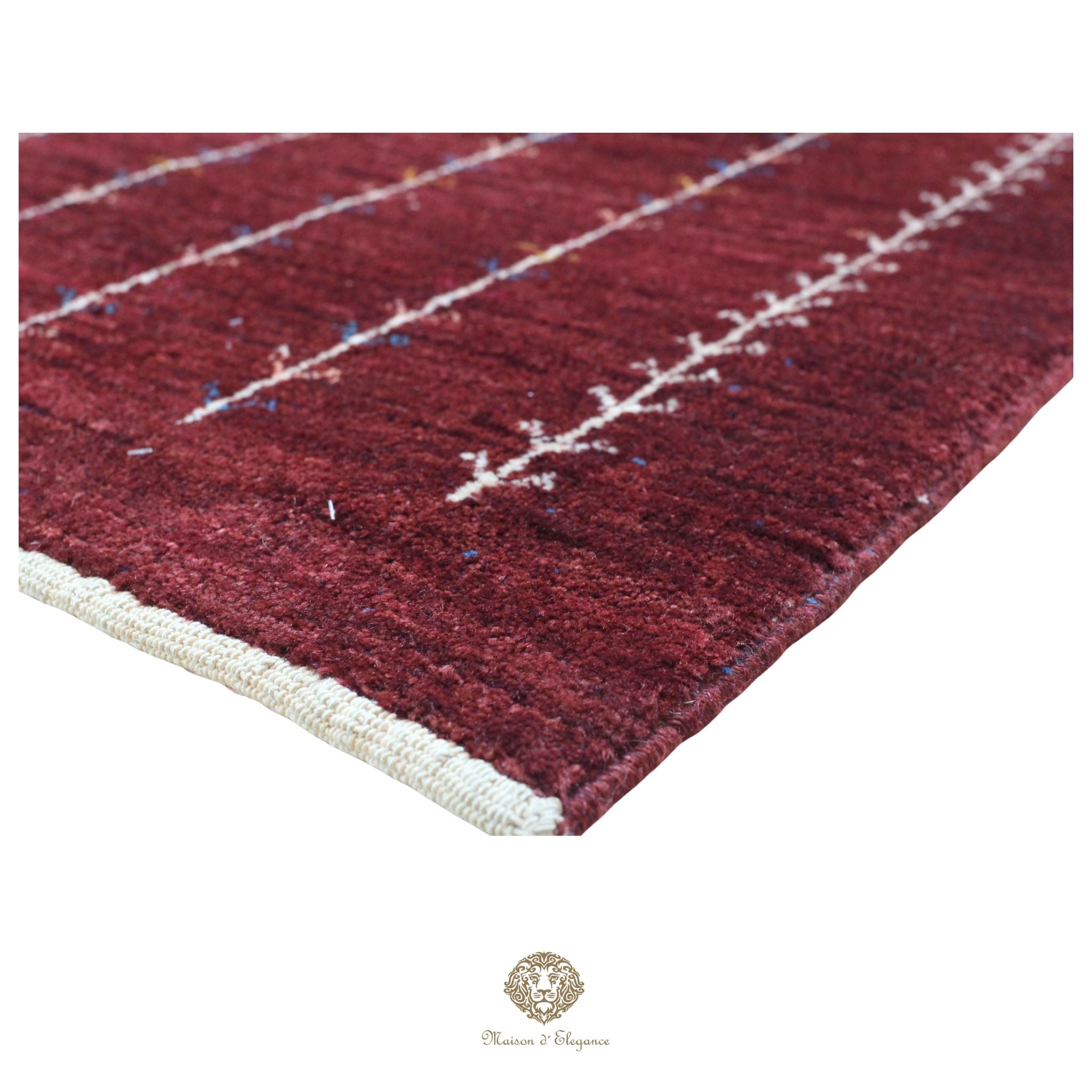 Alfombra persa Kashkuli rojo tribal naturale color | Gabbeh de lana hecha a mano 84 x 125 cm