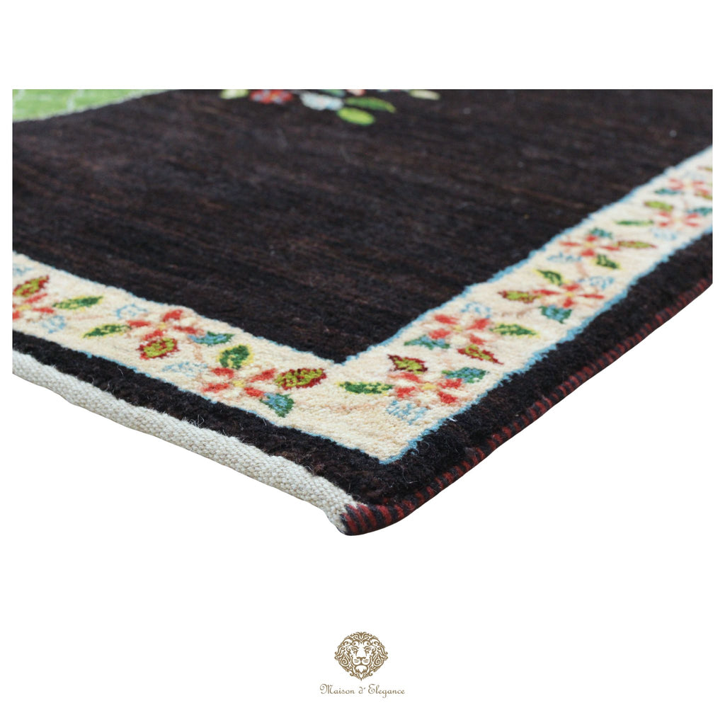 Alfombra persa de lana hecha a mano Kashkuli Nomadic | Diseño Cypress 157 x 206 cm