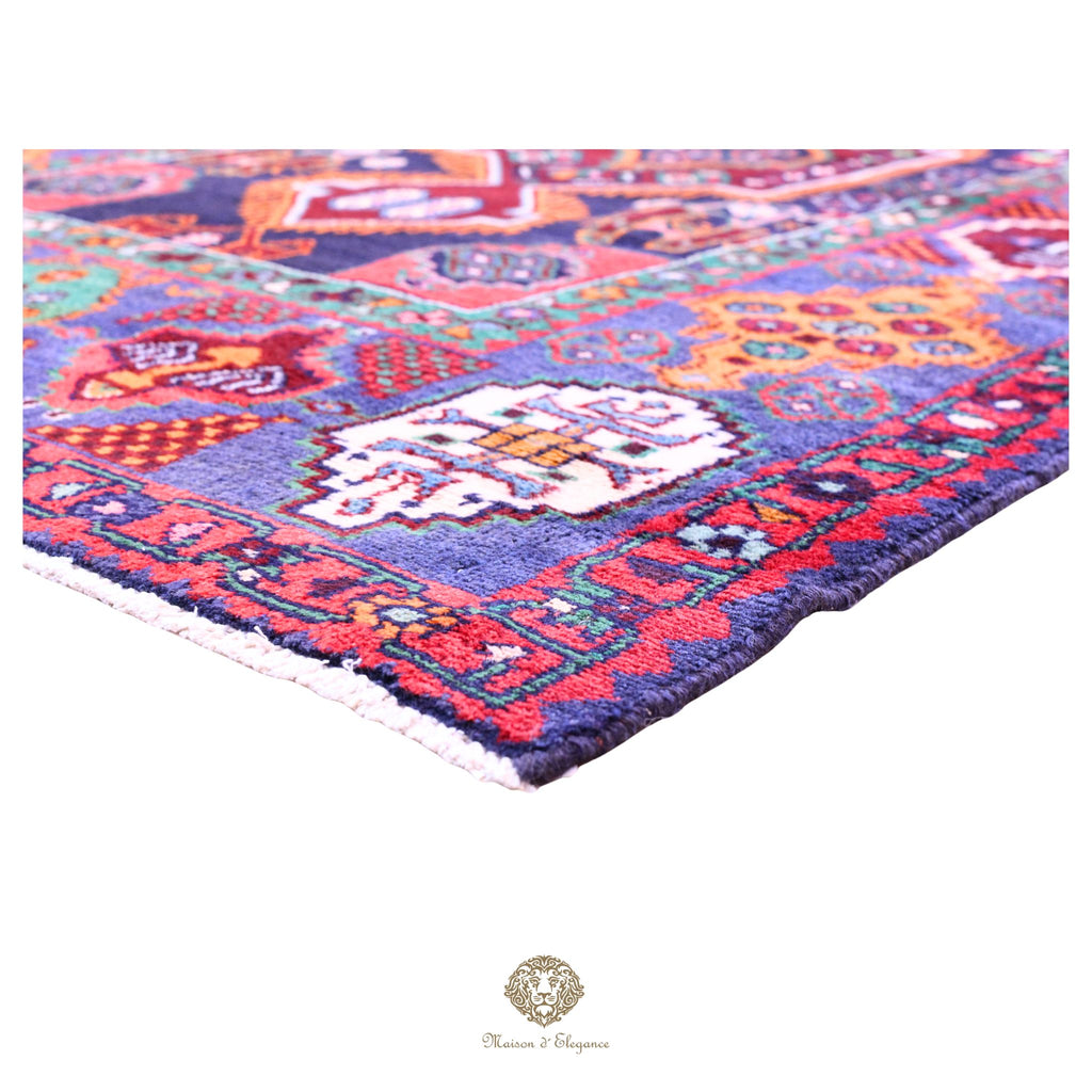 Alfombra persa Hamedan | Diseño tribal de lana teñida natural
