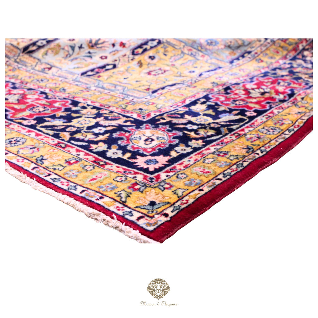 Alfombra persa clásica de lana Tabriz teñida naturalmente | Diseño de medallón hecho a mano 306 x 409 cm