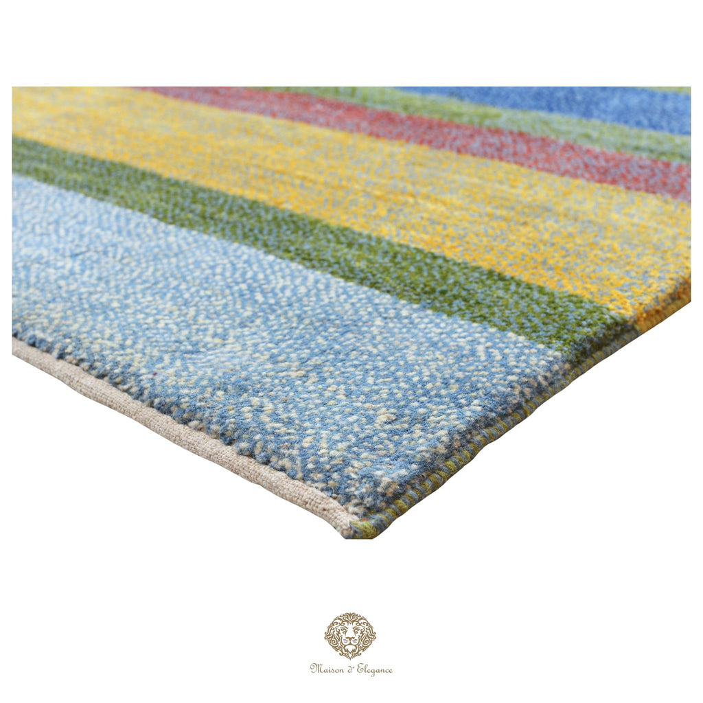 Alfombra persa Kashkuli colorida | Gabbeh de lana hecha a mano 191 x 204 cm