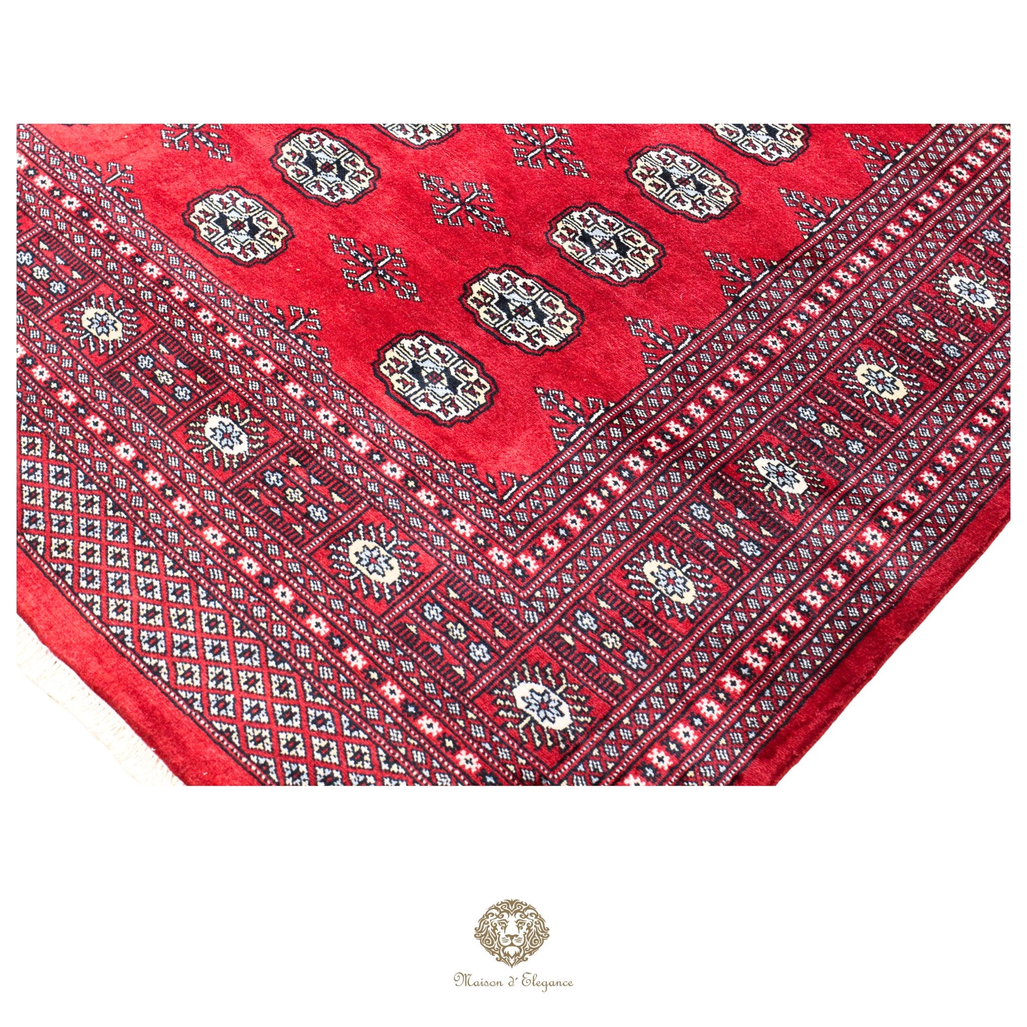 Alfombra de lana Jaldar Bukhara de colores intensos con diseño geométrico | Tradicional 242x340 cm