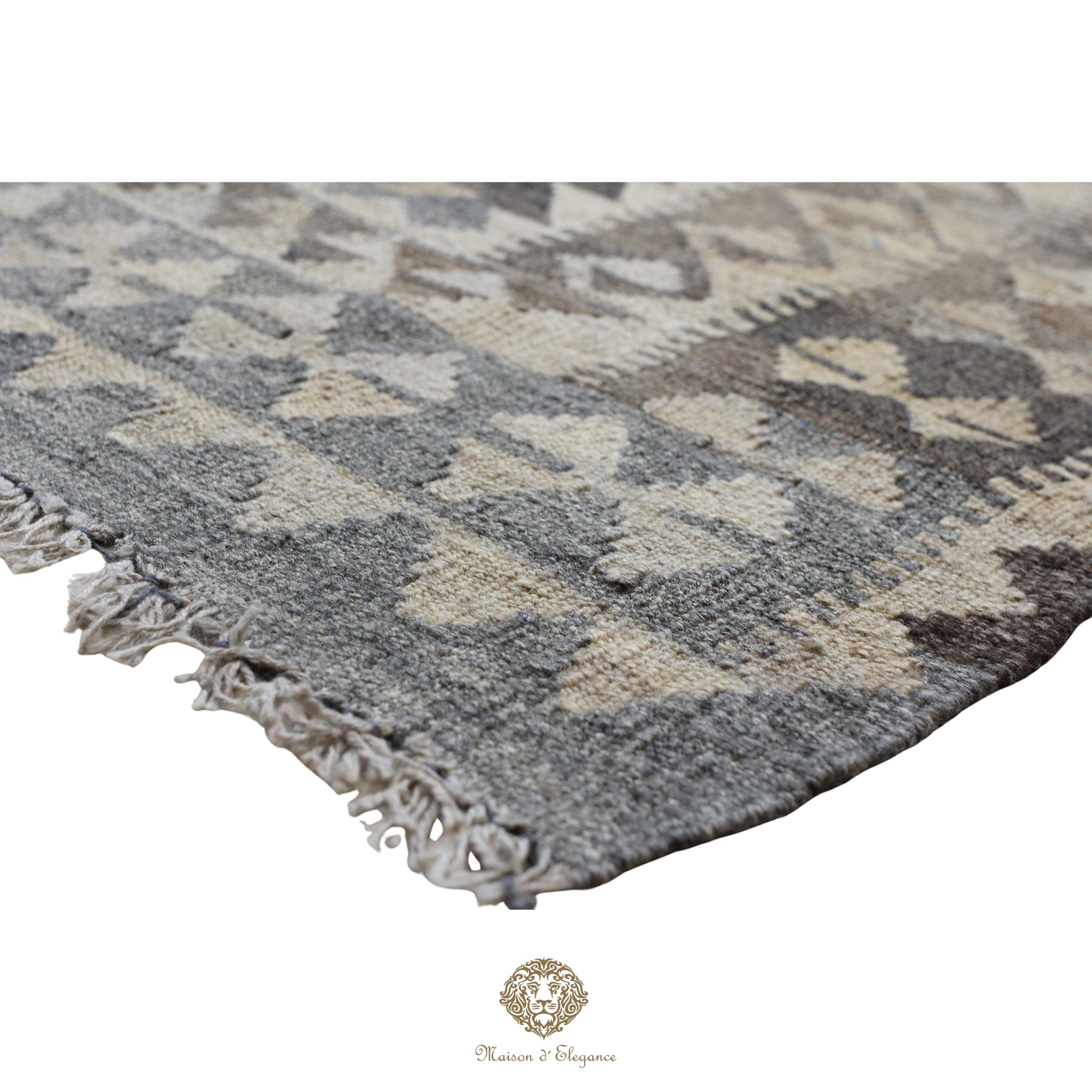 Alfombra Kilim Transicional Lana Geométrica 179x240 cm - Tintes Naturales
