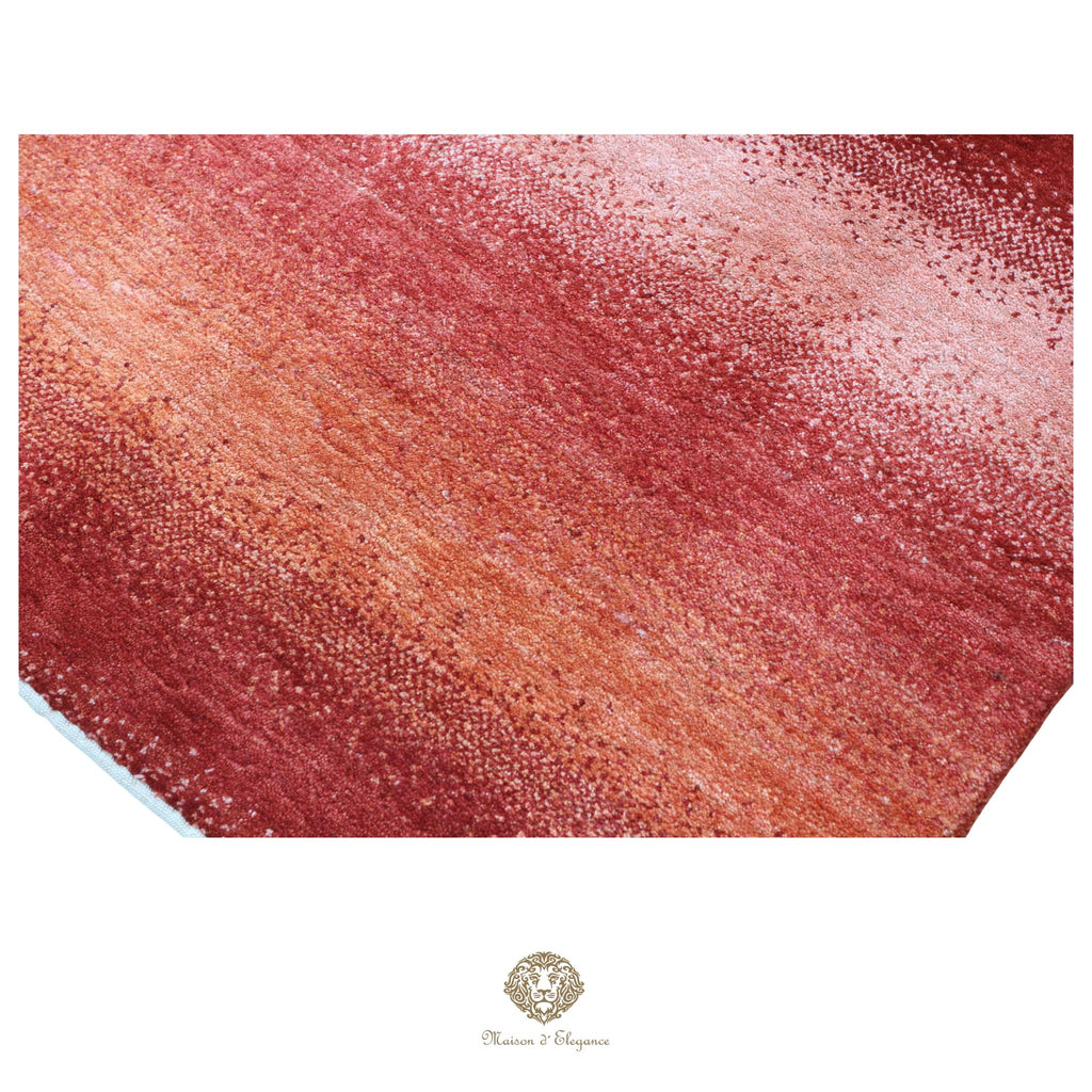 Alfombra persa Kashkuli rojo tribal naturale color | Gabbeh de lana hecha a mano 129 x 180 cm