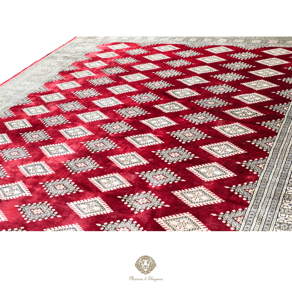 Alfombra de lana Jaldar Bukhara de colores intensos con diseño geométrico | Tradicional 242x311 cm