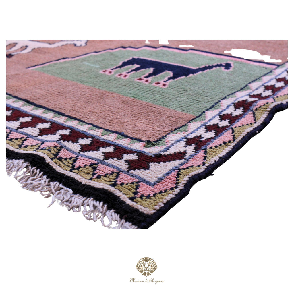 Alfombra persa Trible Gabbeh con tintes naturales | Loribaft de lana hecha a mano 191 x 275 cm