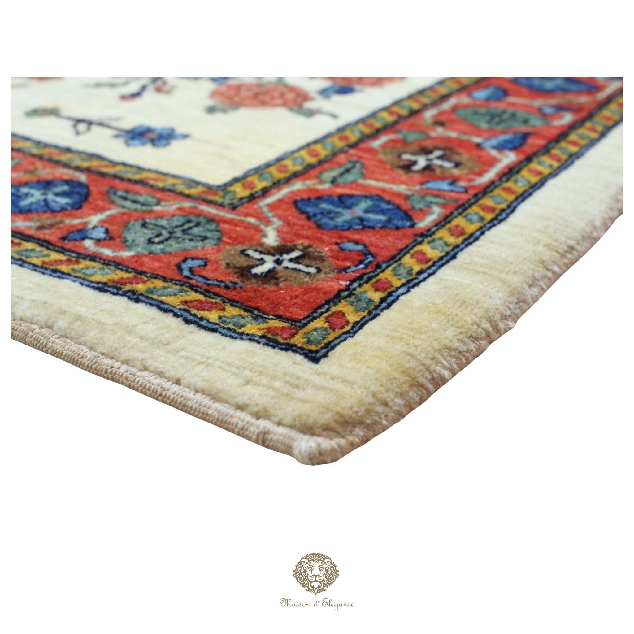 Alfombra persa Trible Fine Kashkuli con tintes naturales | Gabbeh de lana hecha a mano 98 x 126 cm