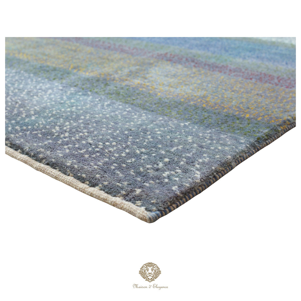 Alfombra persa Kashkuli colorida | Gabbeh de lana hecha a mano 203 x 219 cm