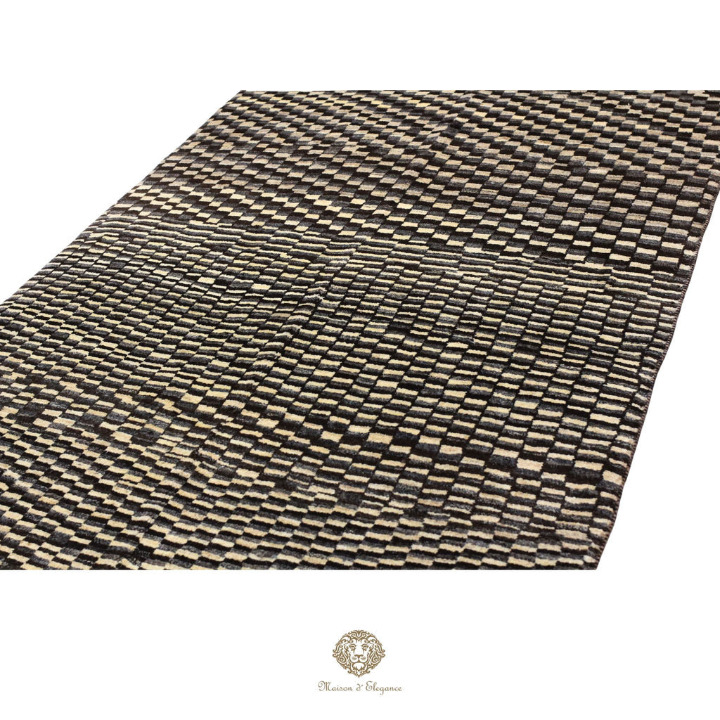 Alfombra persa Kashkuli naturale color tribal | Gabbeh de lana hecha a mano 111 x 183 cm