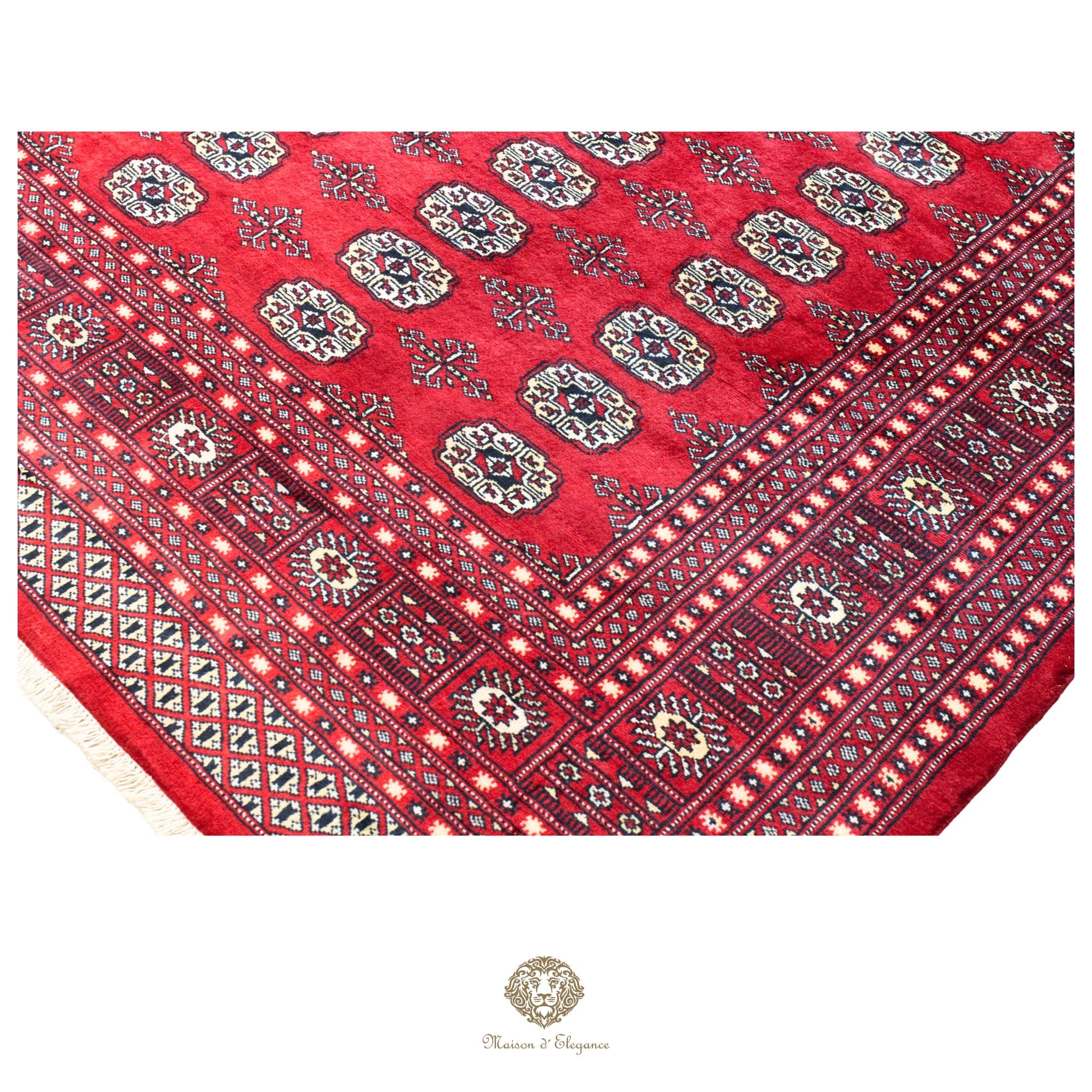 Alfombra de lana Jaldar Bukhara de colores intensos con diseño geométrico | Tradicional 278x370 cm