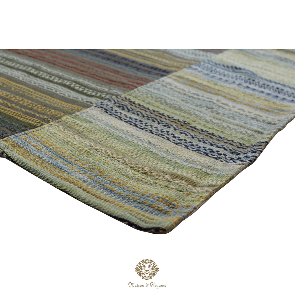 Alfombra Kilim Persa Patchwork 253x297 cm Lana Natural - Colección Edel Ground
