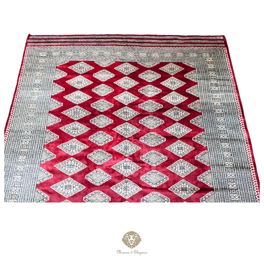 Alfombra de lana Jaldar Bukhara de colores intensos con diseño geométrico | Tradicional 203x312 cm