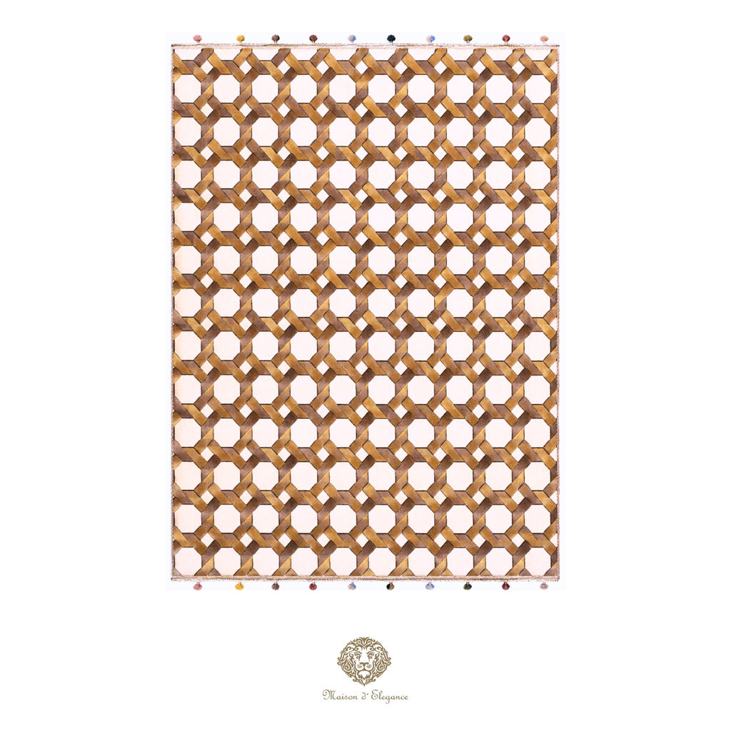 Decorative wall panel with geometric pattern on a white background