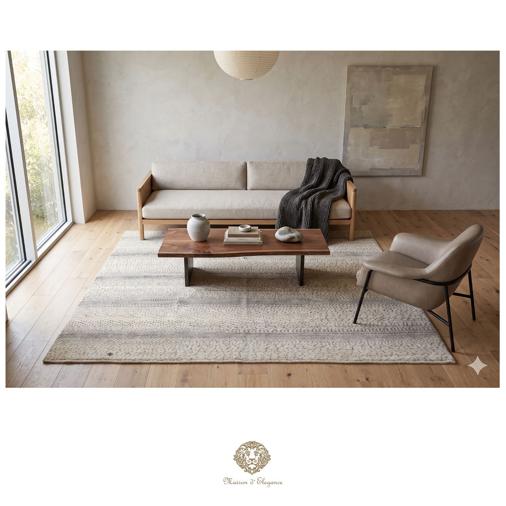 Alfombra persa Kashkuli blanca tribal | Gabbeh de lana hecha a mano 185 x 199 cm